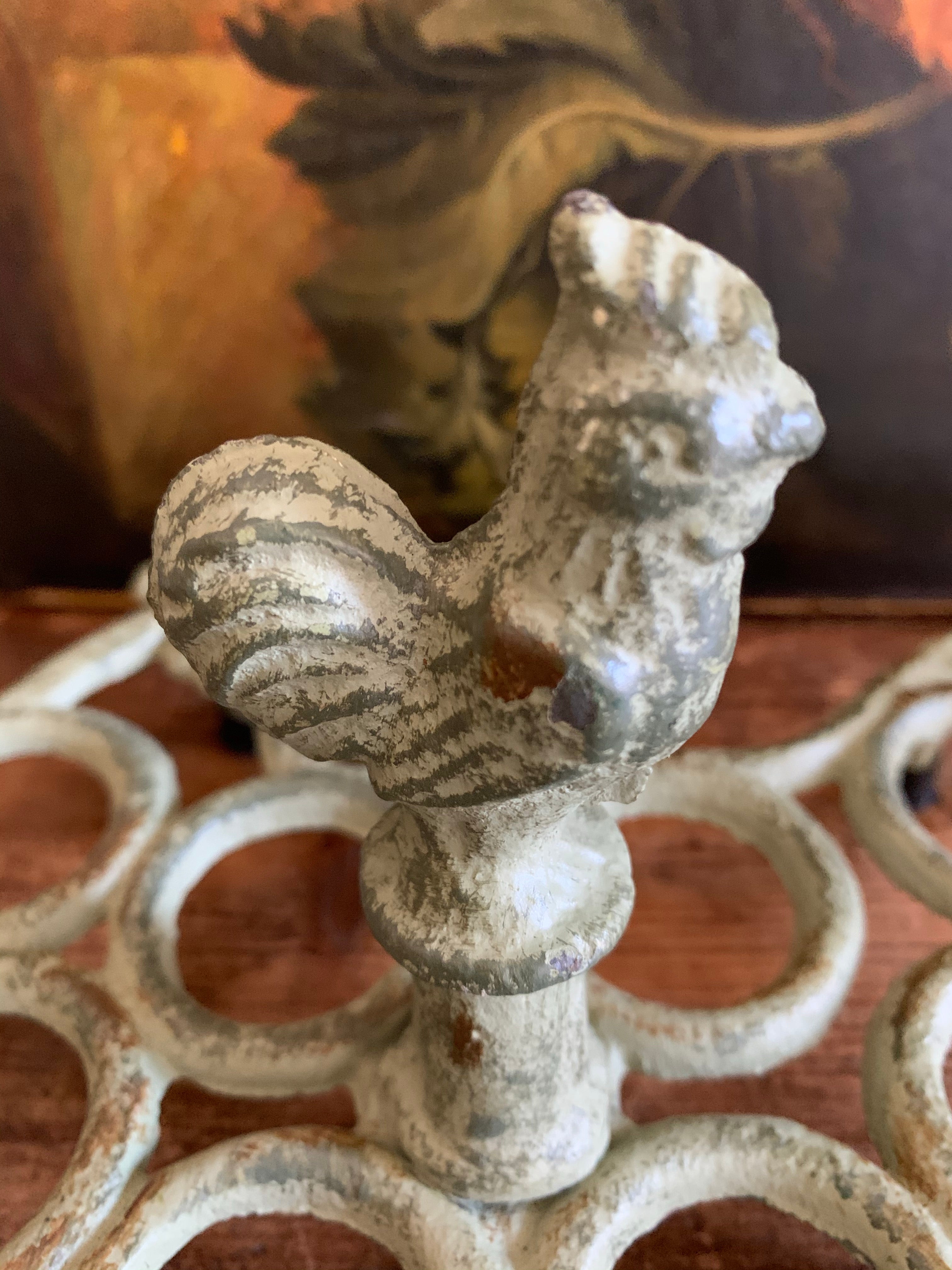 French Vintage Cast Iron "Hen" Egg Stand