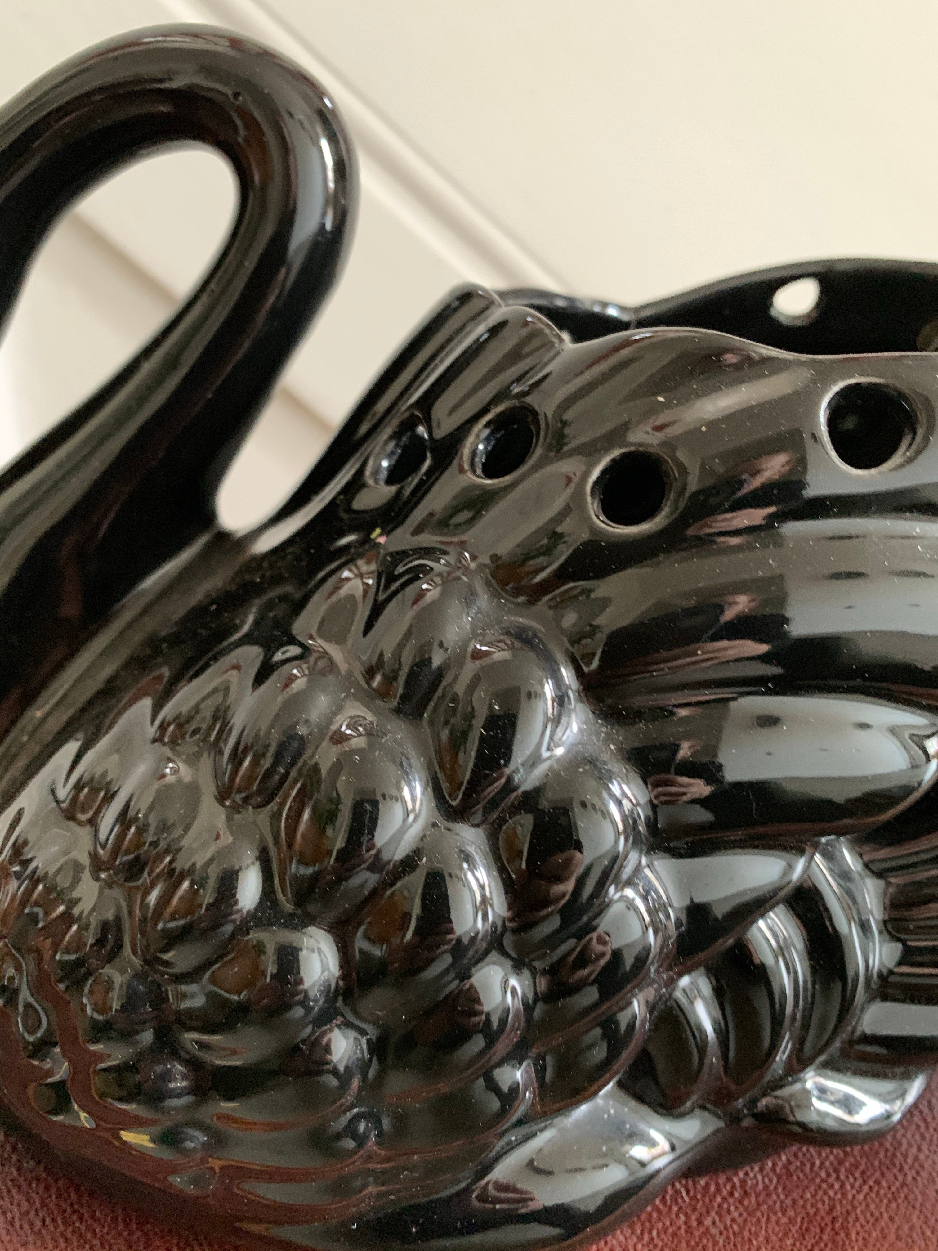 Black Ceramic Swan