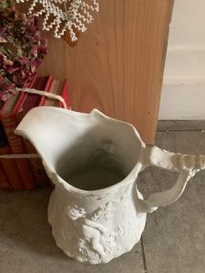 Bisque Porcelain Portmeirion Embossed Cherub Jug