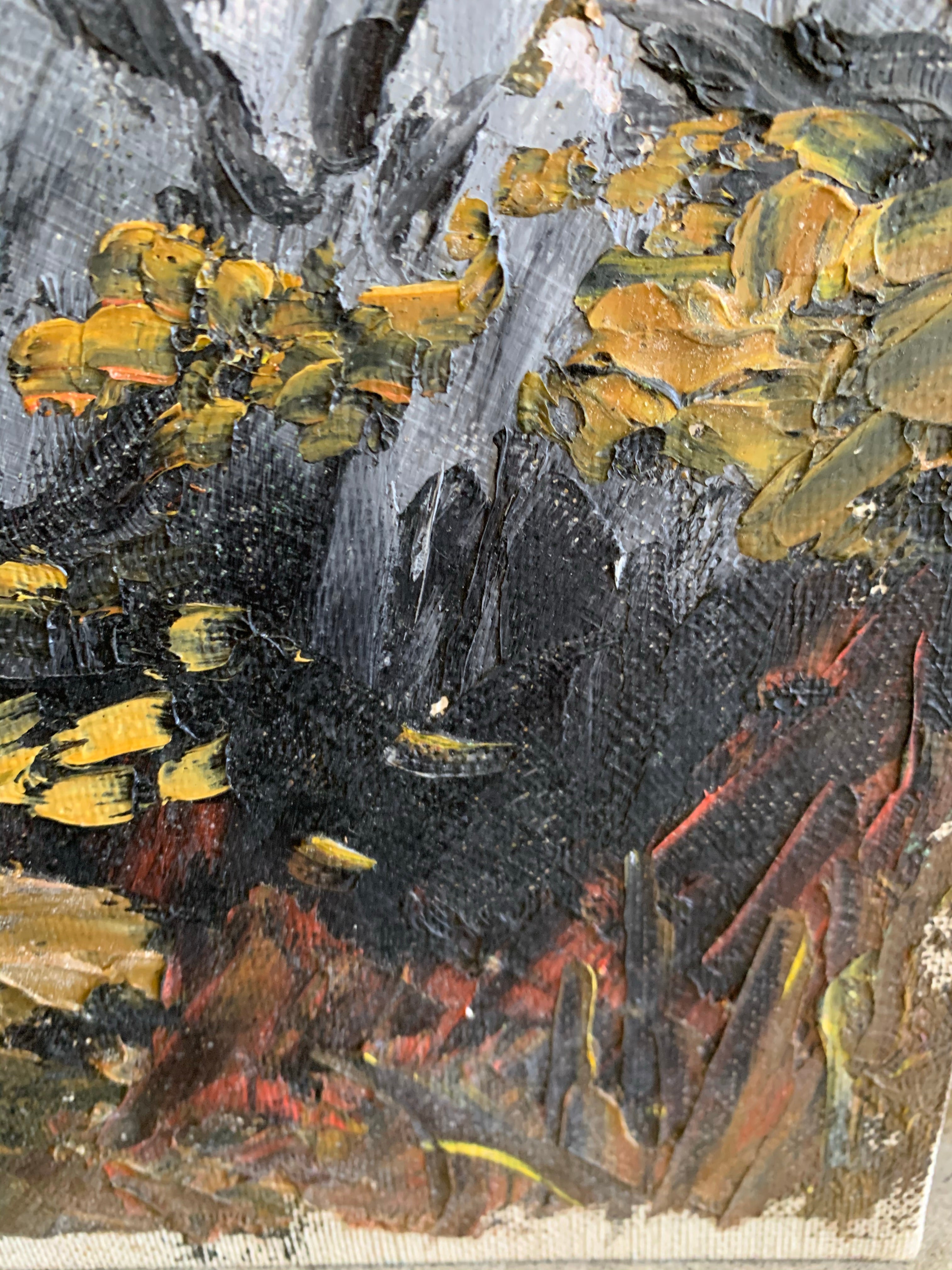Moody Forest: Small Oil on Board