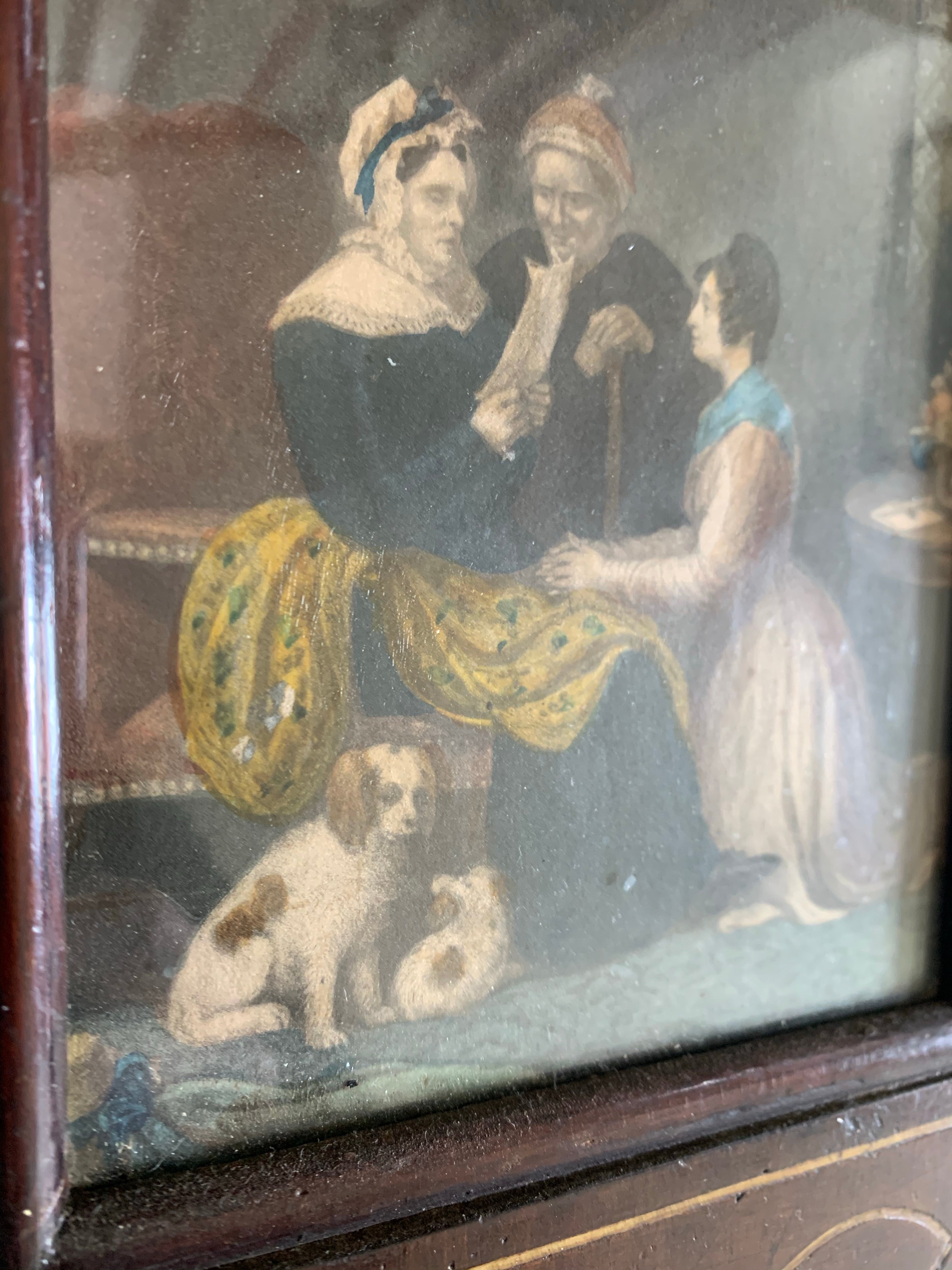 19th Century Painting with beautiful wooden frame