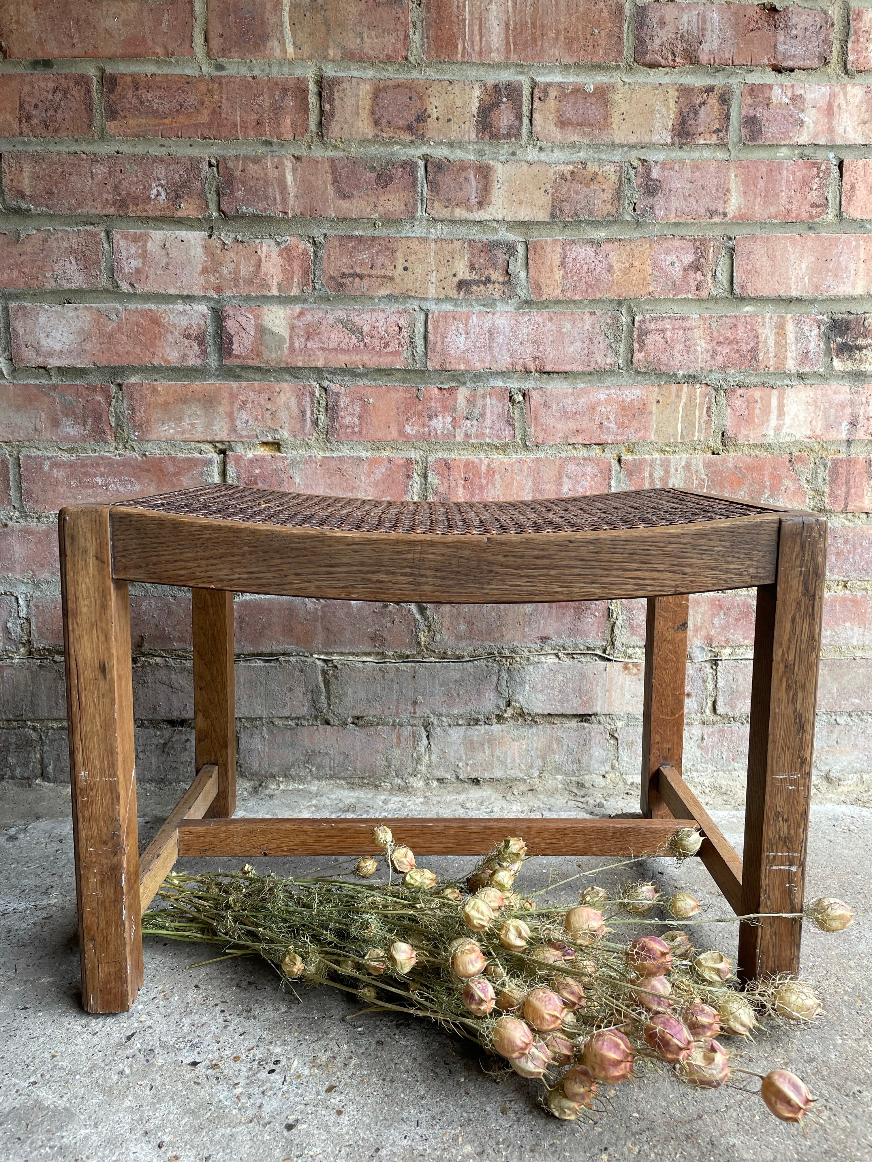 Wood & Cane Stool