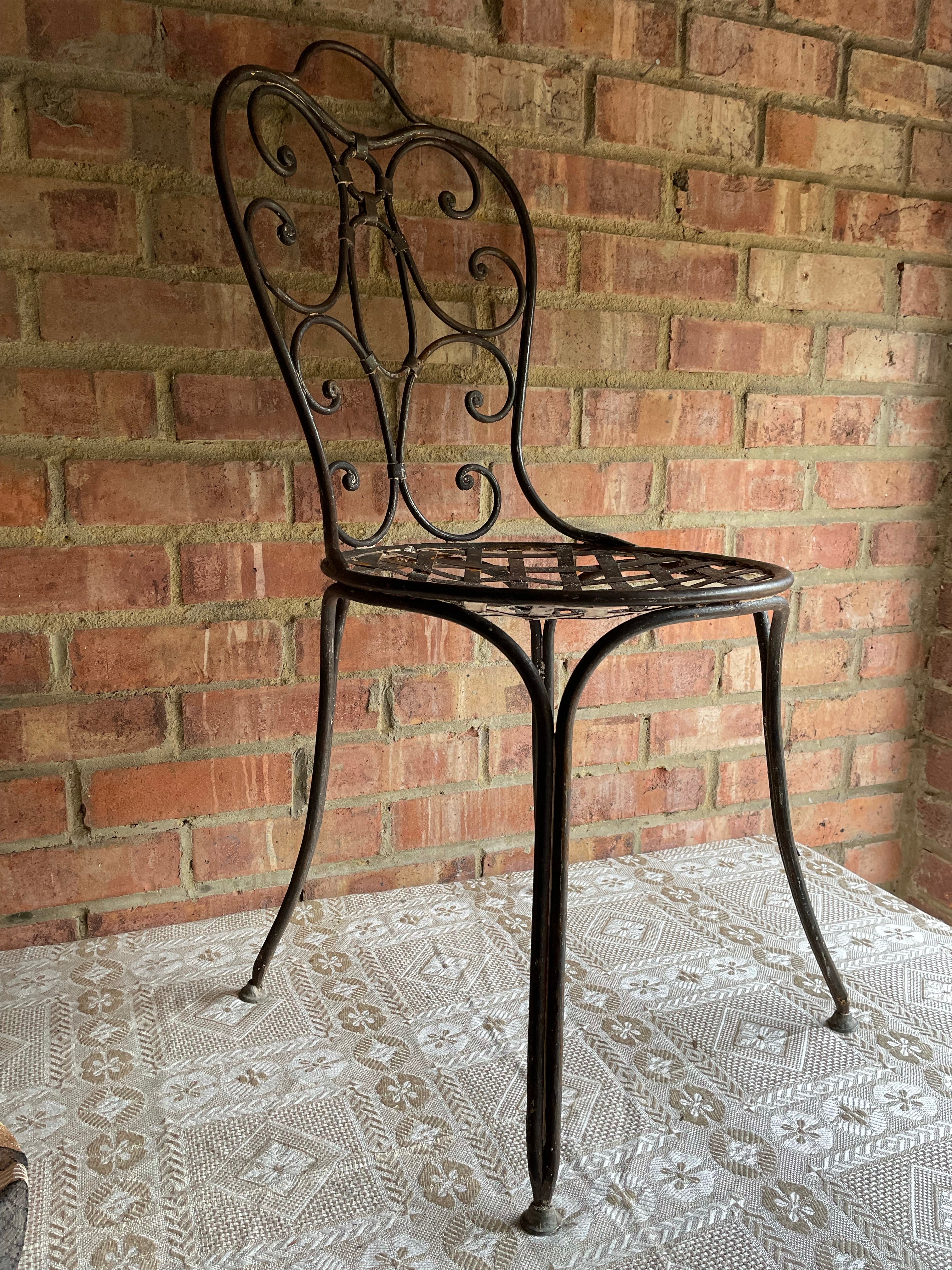 Beautiful Old Wrought Iron Chair