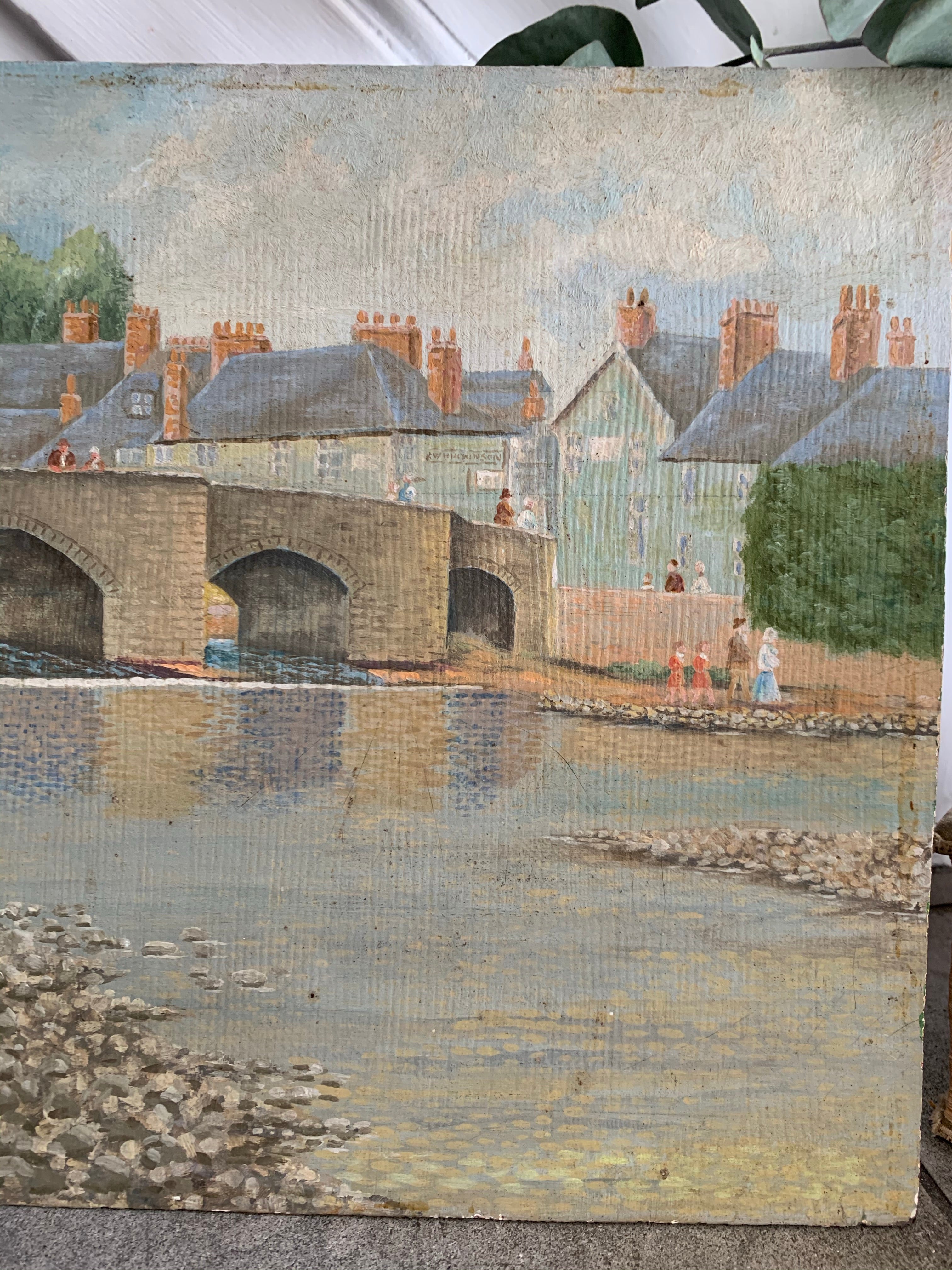 Old Stone Bridge: Oil on Board