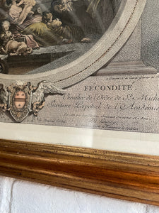 Pair of Antique French Engravings by Nicholas Delaunay