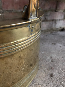 Small Antique Brass Watering Can/Hot Water Carrier