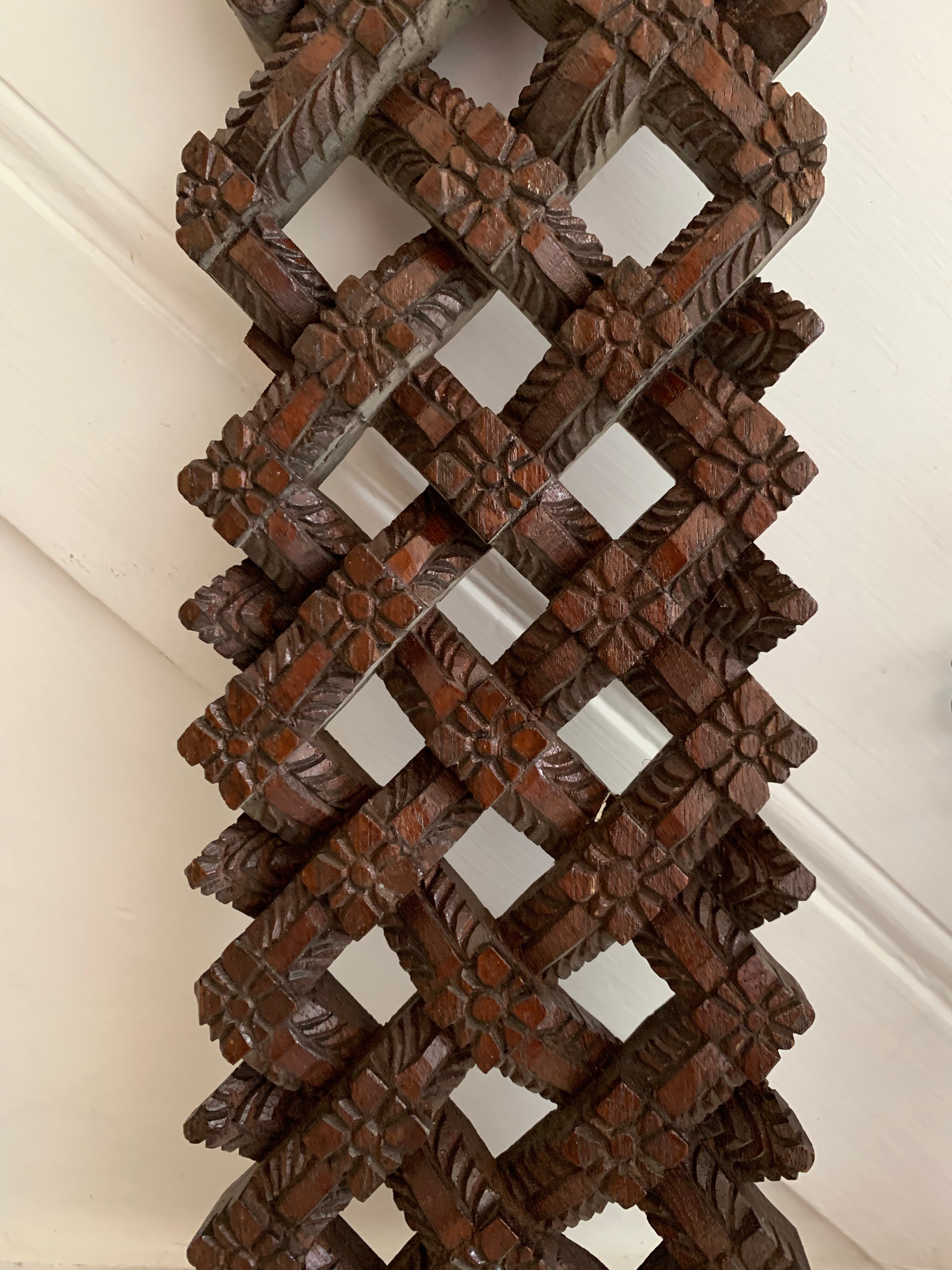Hand-Carved Decorative Wood Panel