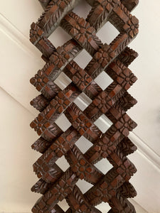 Hand-Carved Decorative Wood Panel