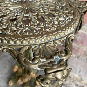 Two-Shelf Brass Occasional Table