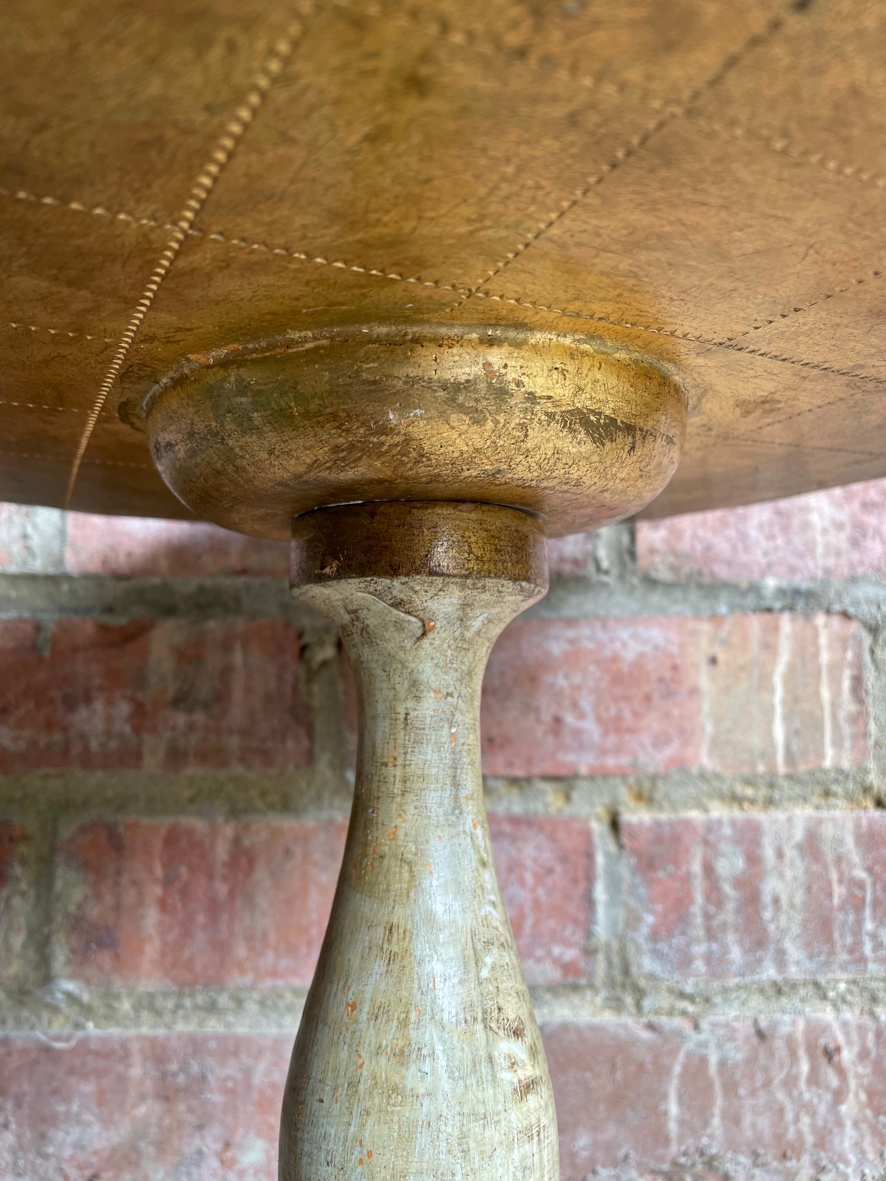 Florentine Gilt and White Occasional Table