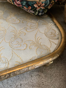 Lace and Gilded Metal Tray