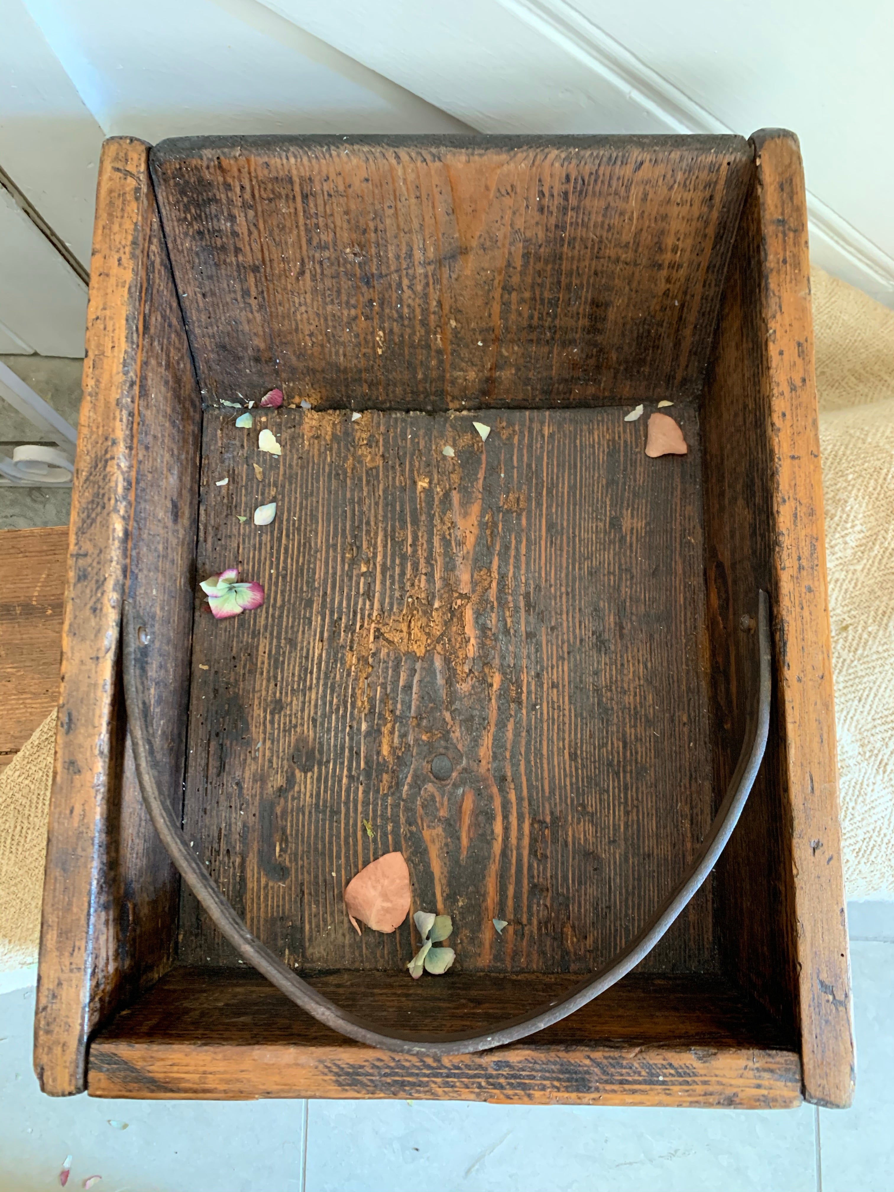Vintage Trug with Iron Handle