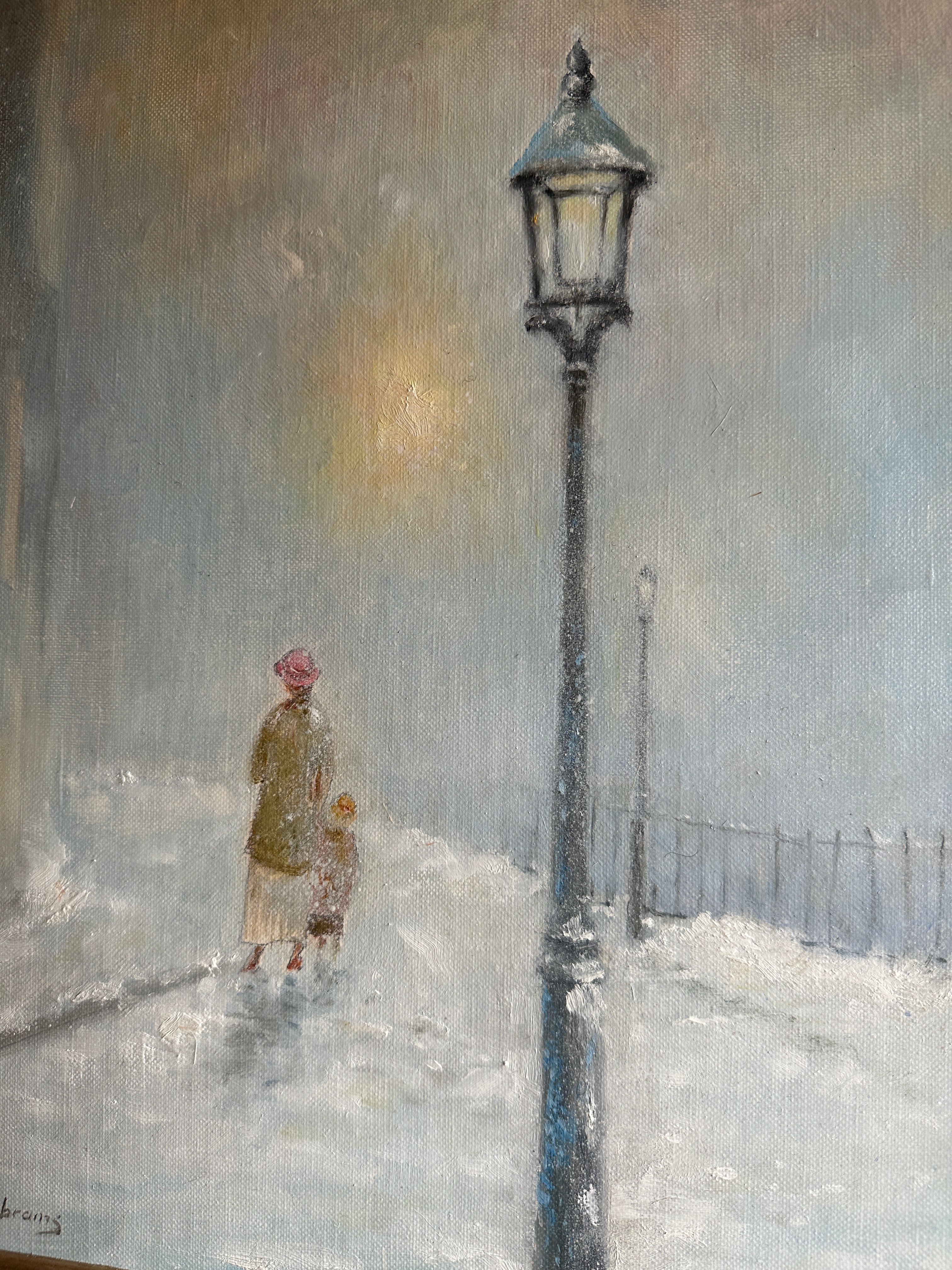 Under the Lamp: Signed Oil on Canvas