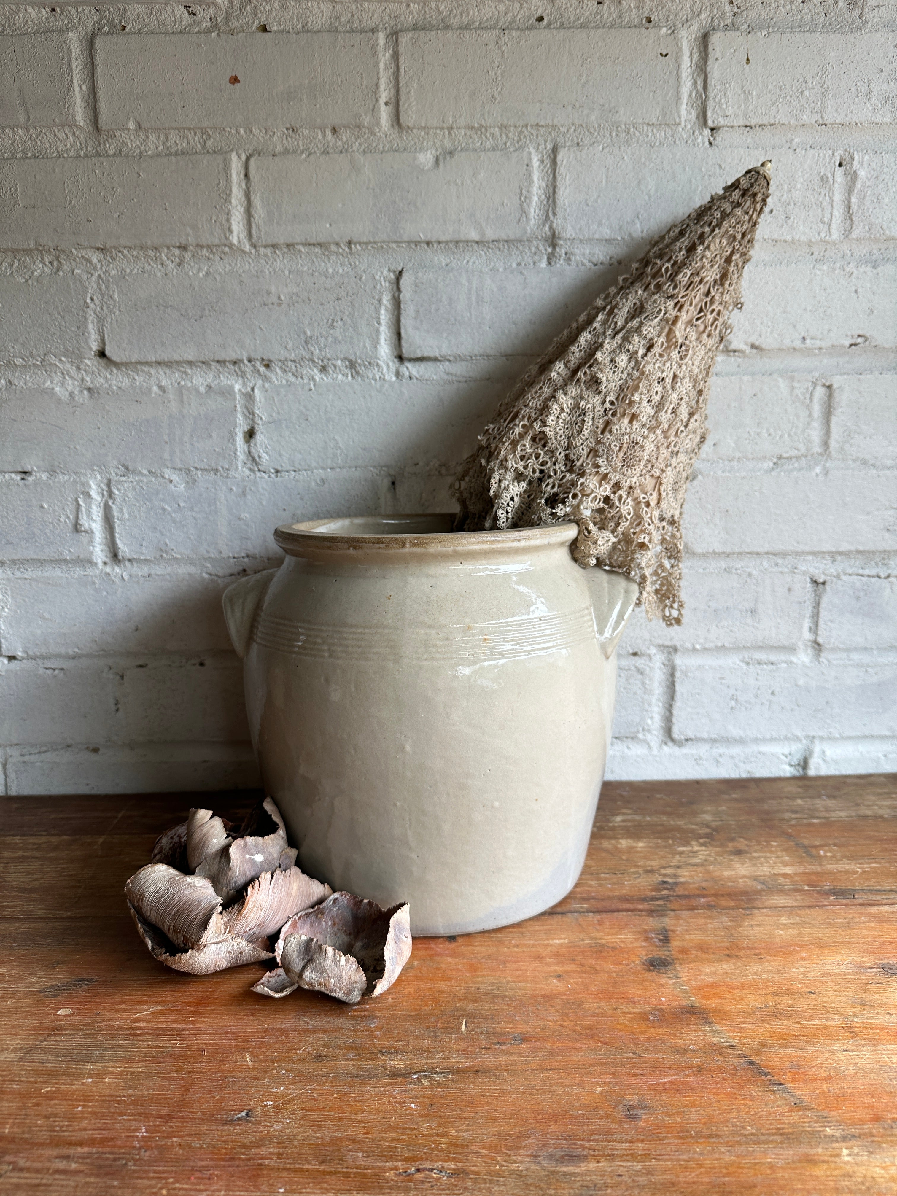 Stoneware Confit Jar French Storage Pot