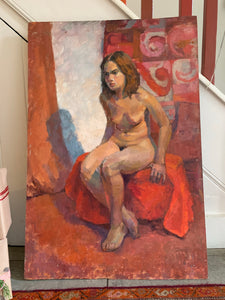 Original Nude - Large Oil on Board