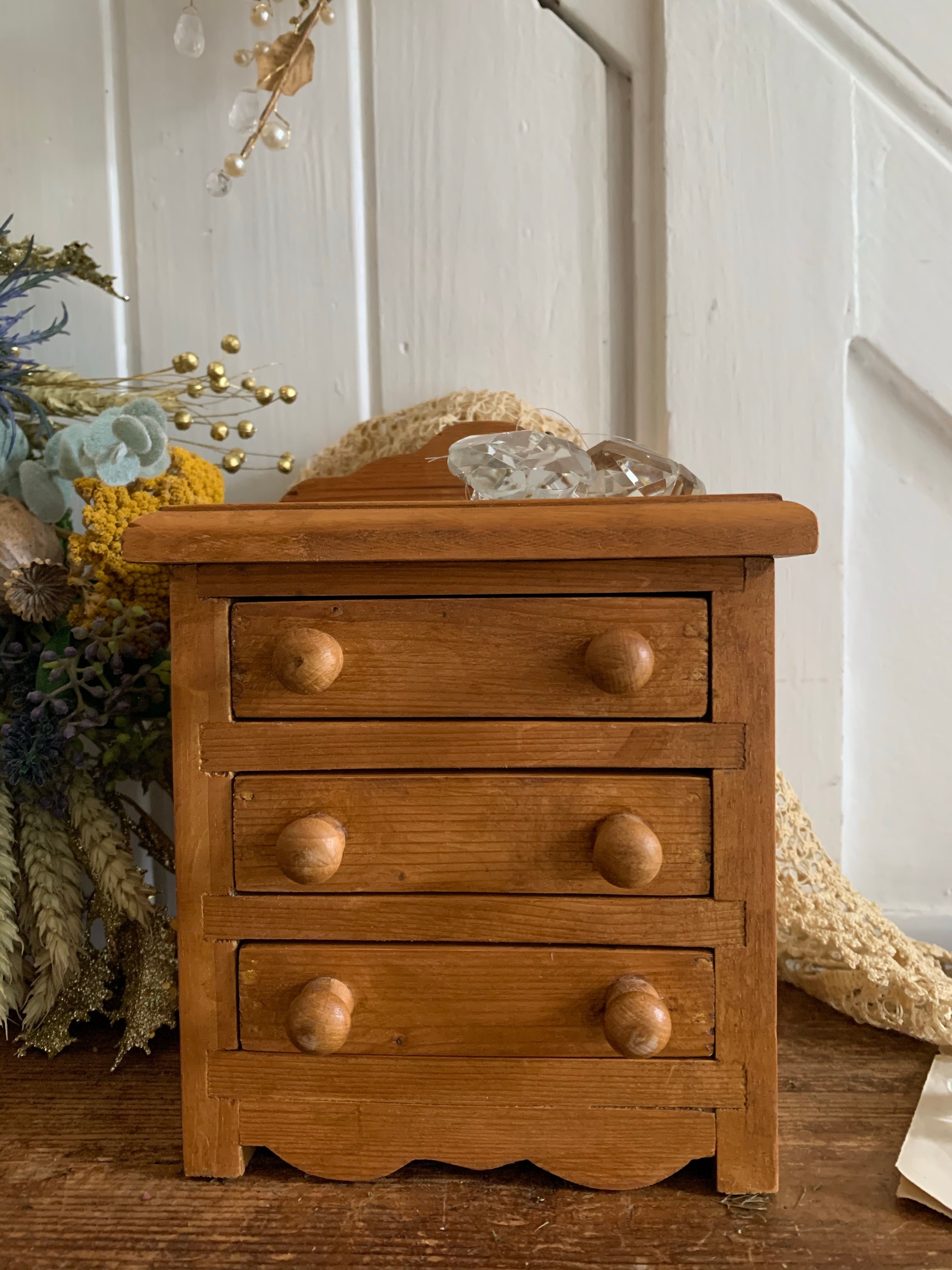 Miniature Vintage Pine Chest of Drawers