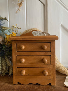 Miniature Vintage Pine Chest of Drawers