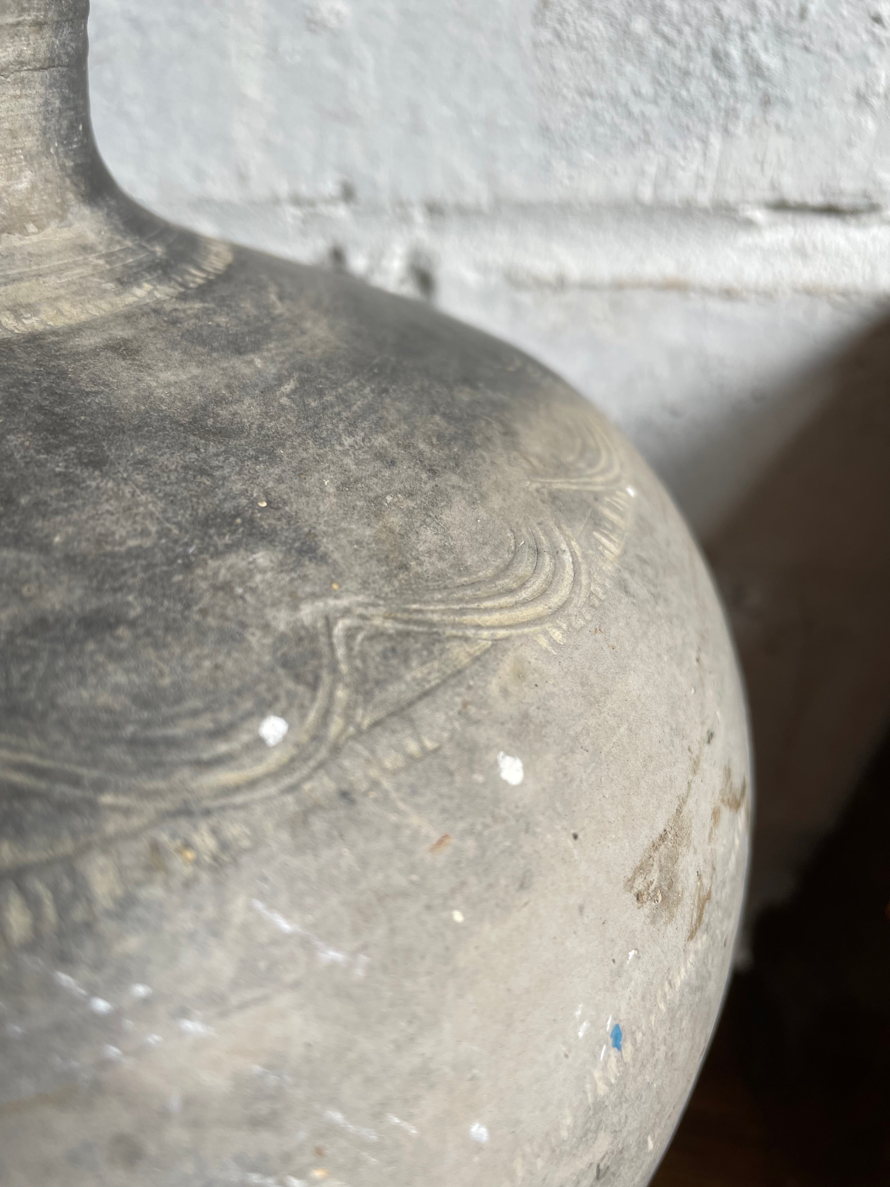 Matte Black Earthenware Vase