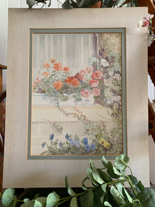 A Floral Delight:  Signed Vintage Watercolour Painting