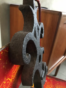 French Antique Cast Iron Decorative Piece