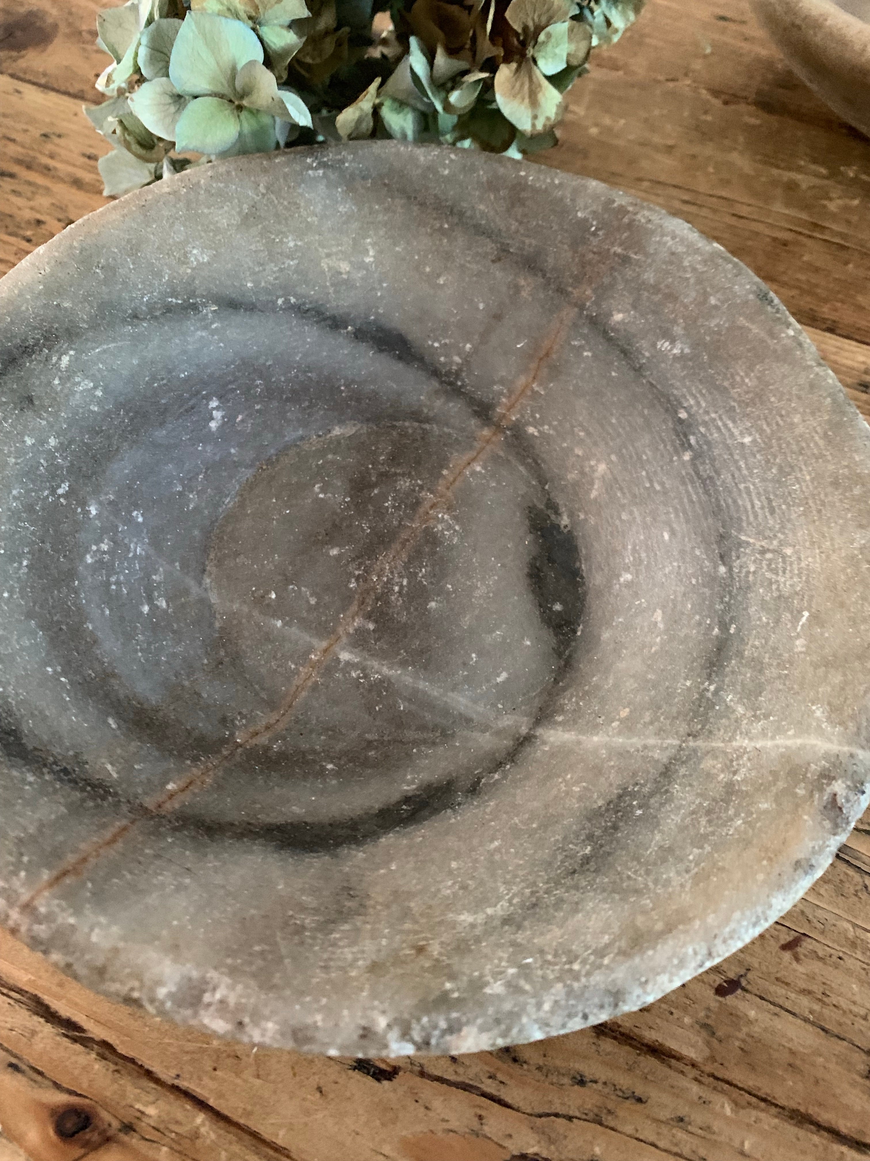 Antique Marble Stone Bowl 2