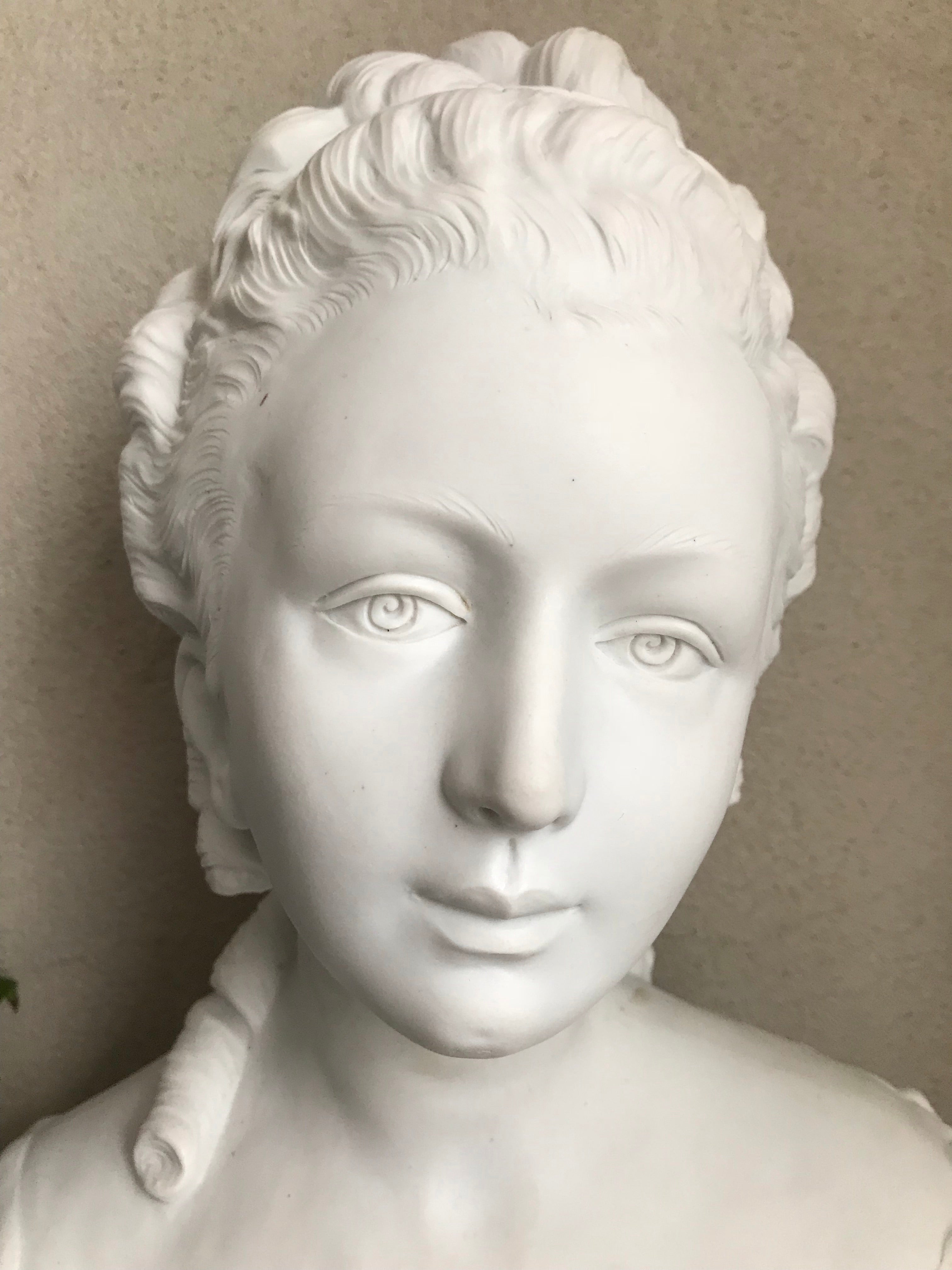 French Bisque Porcelain Bust