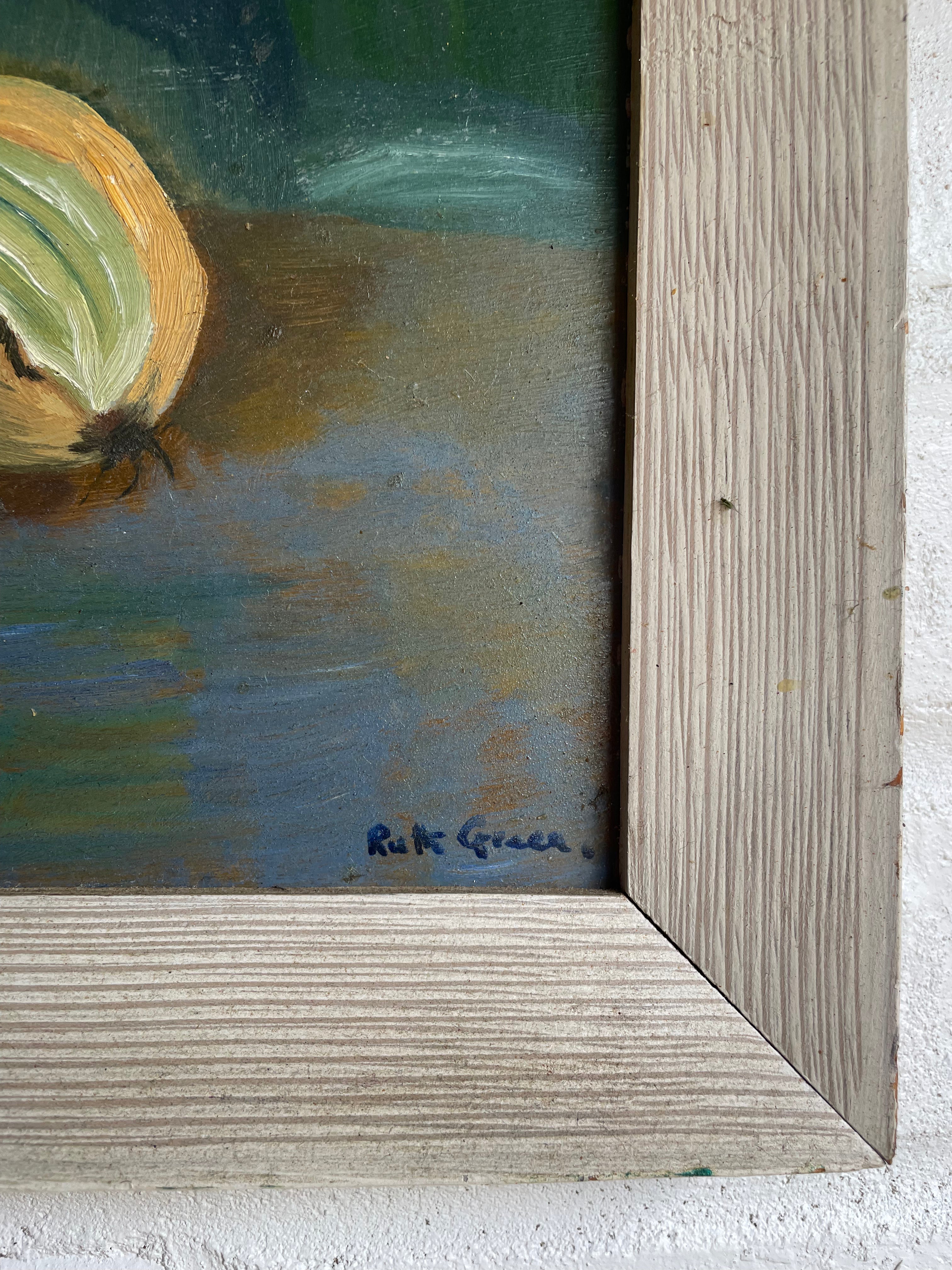 Still Life with Vegetables: Oil on Board