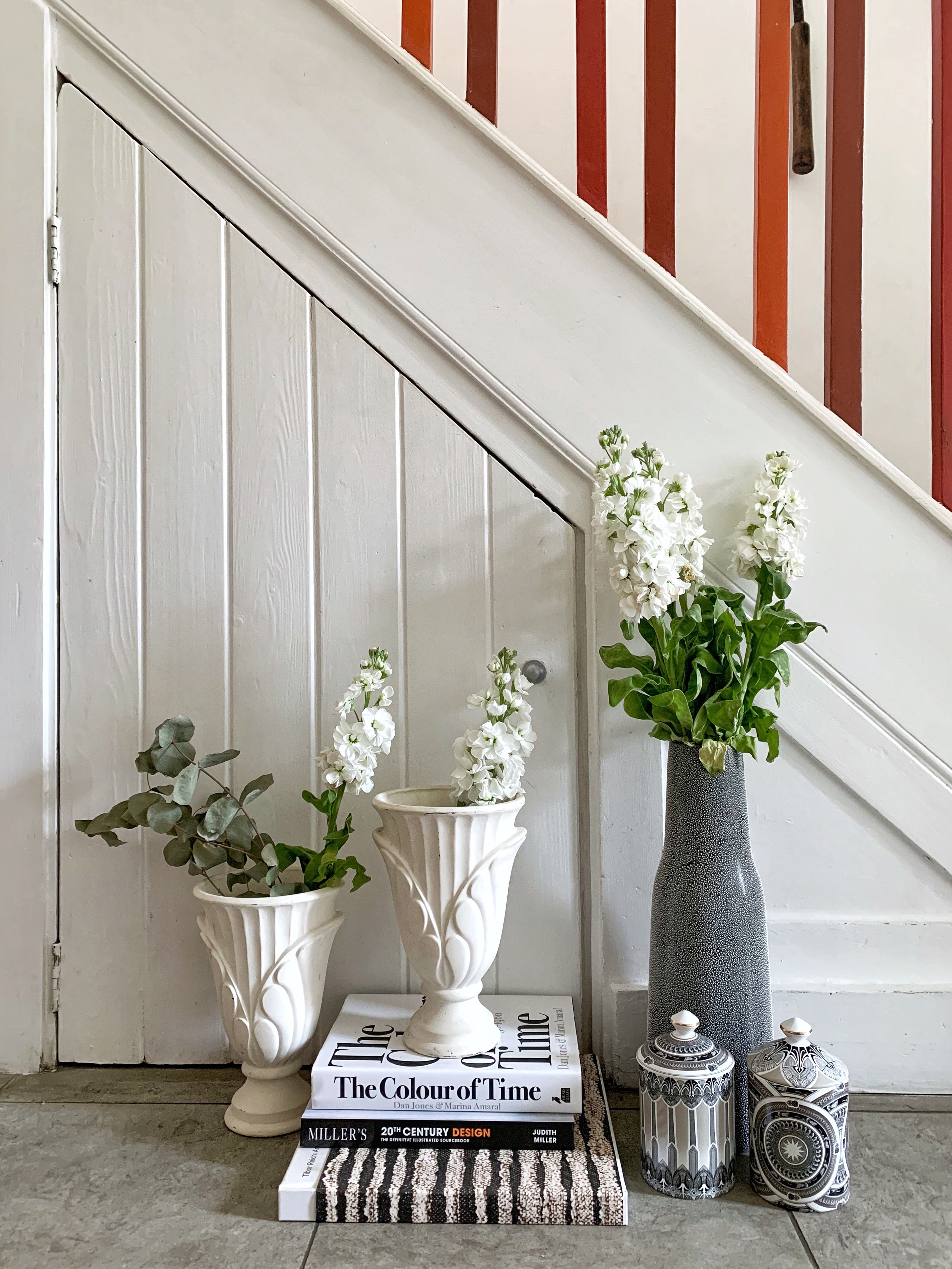 Pair of Bisque Urns