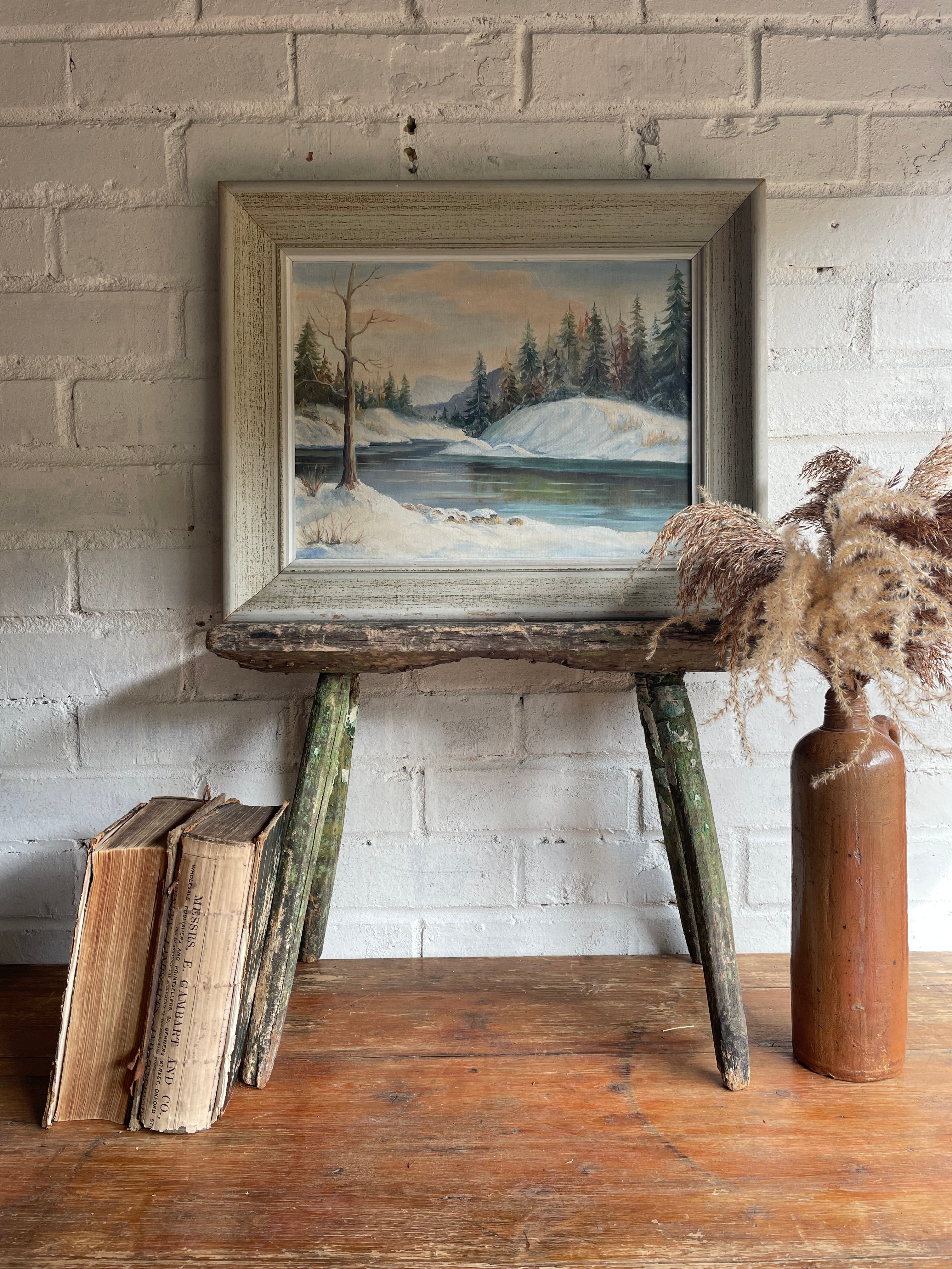 Winter Treescape: Oil on Canvas