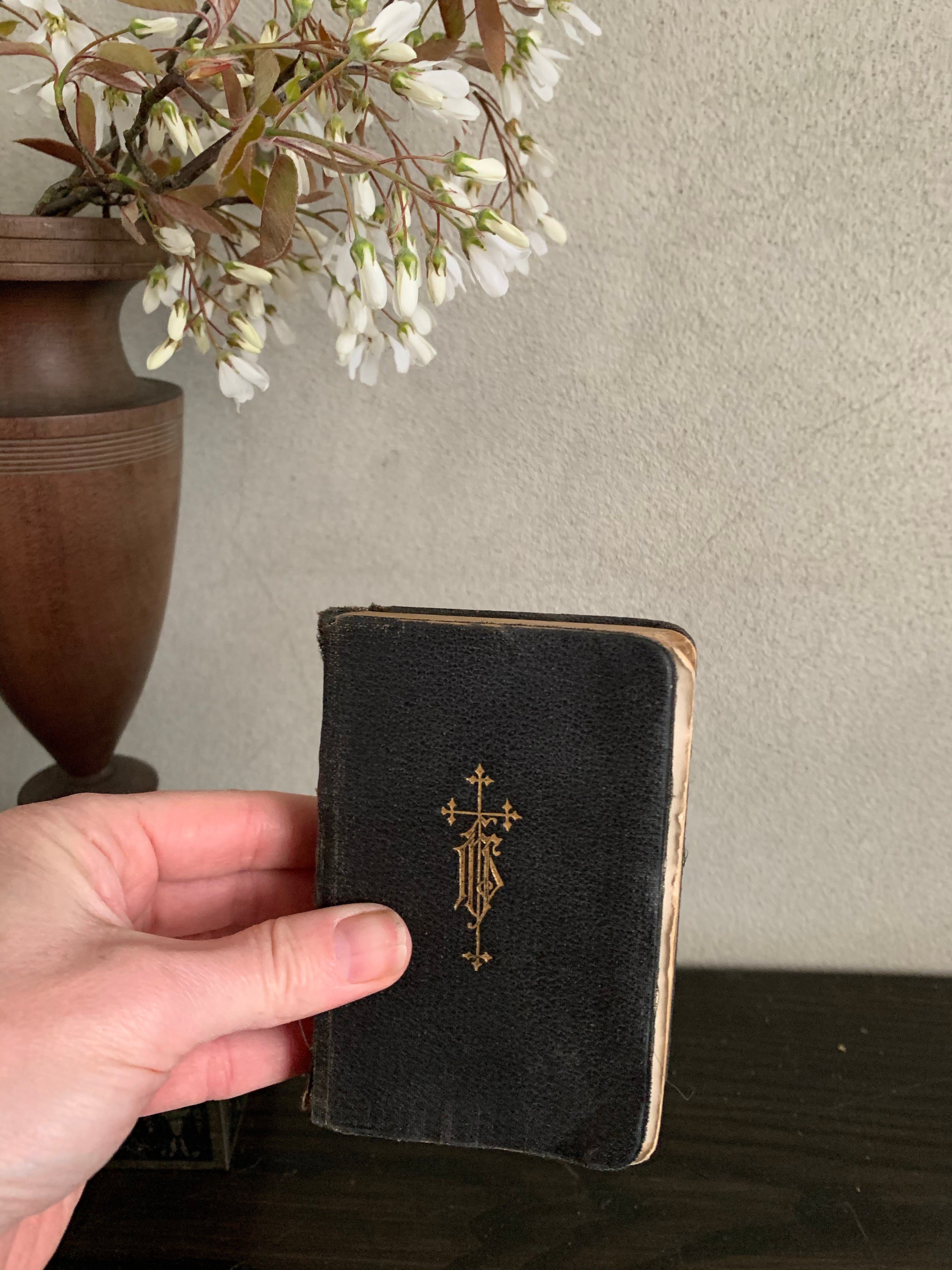 Tiny Old Leather Prayer Book