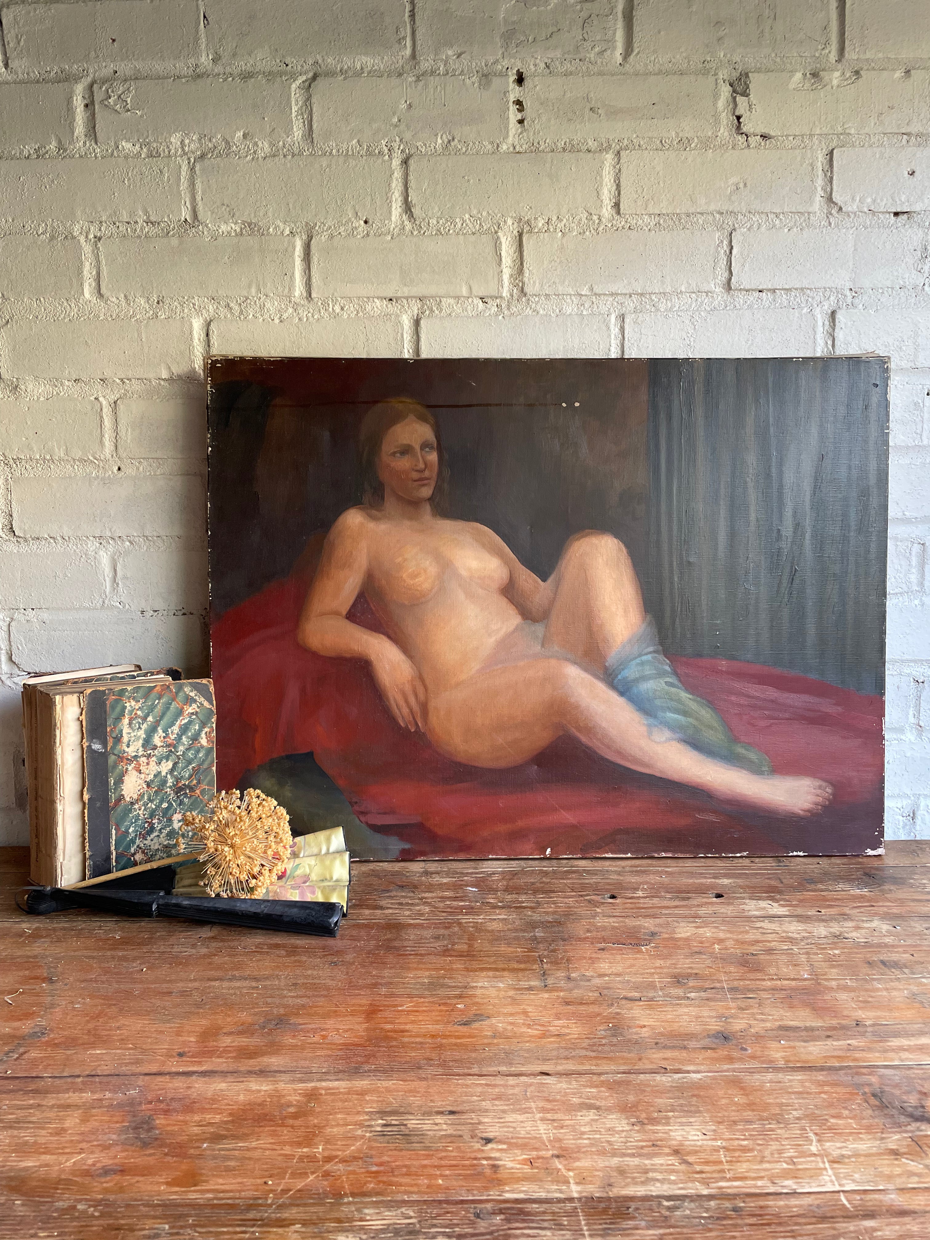 Renaissance Style Portrait  - Large Oil on Canvas