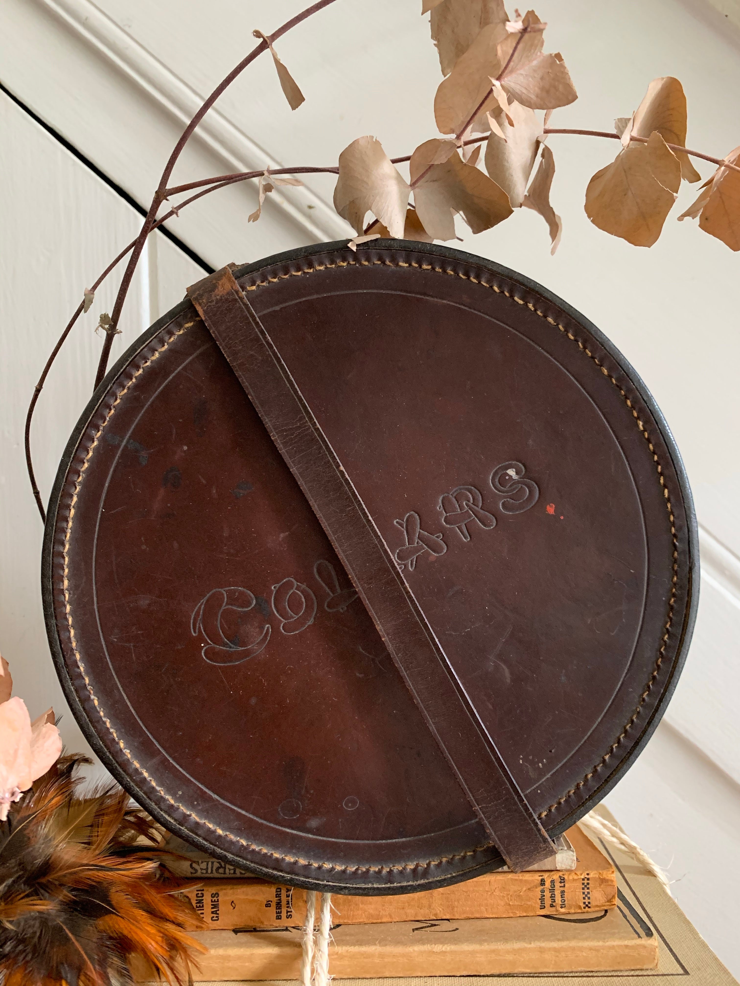 Old Leather Collar Box