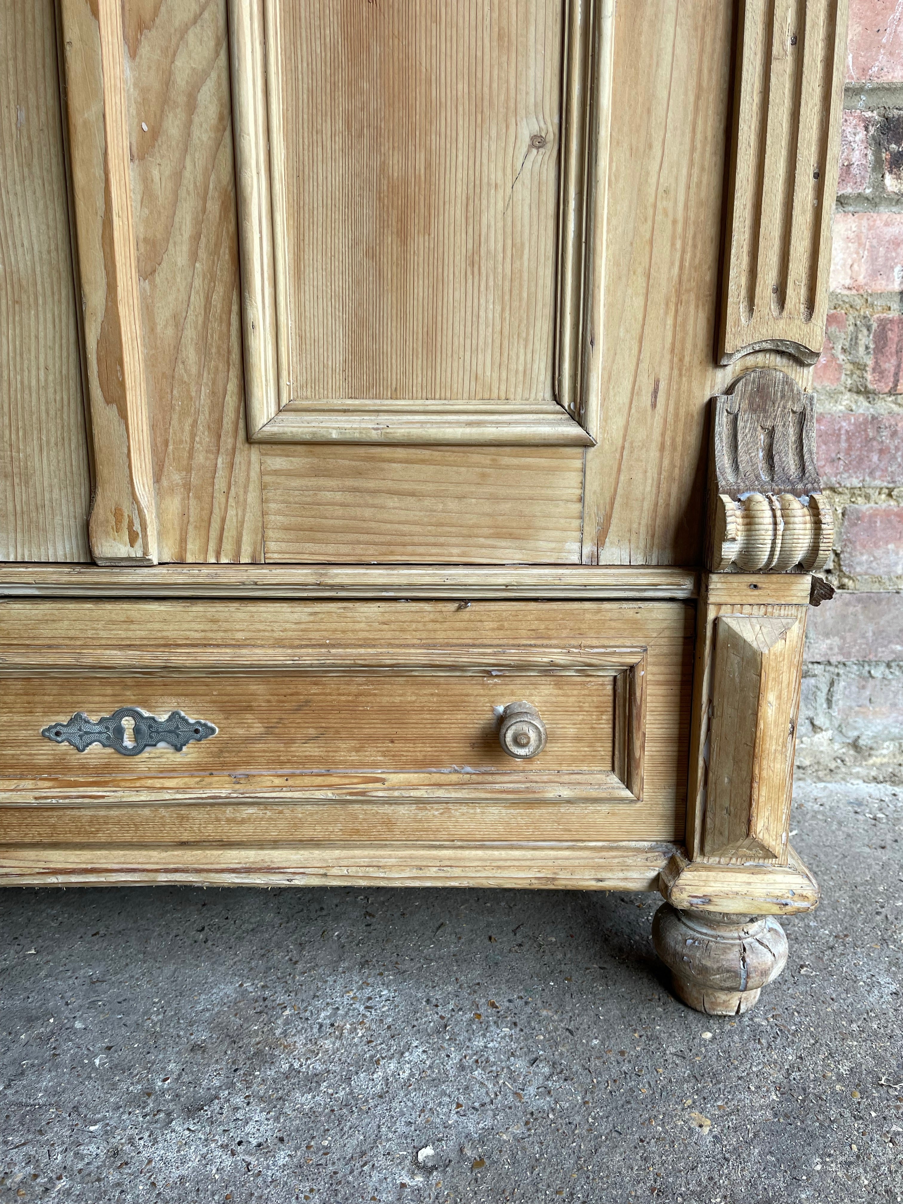 Victorian Pine Cabinet with Two Doors