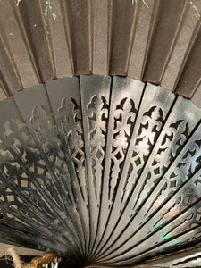 Large 19th Century Hand Painted Silk Fan