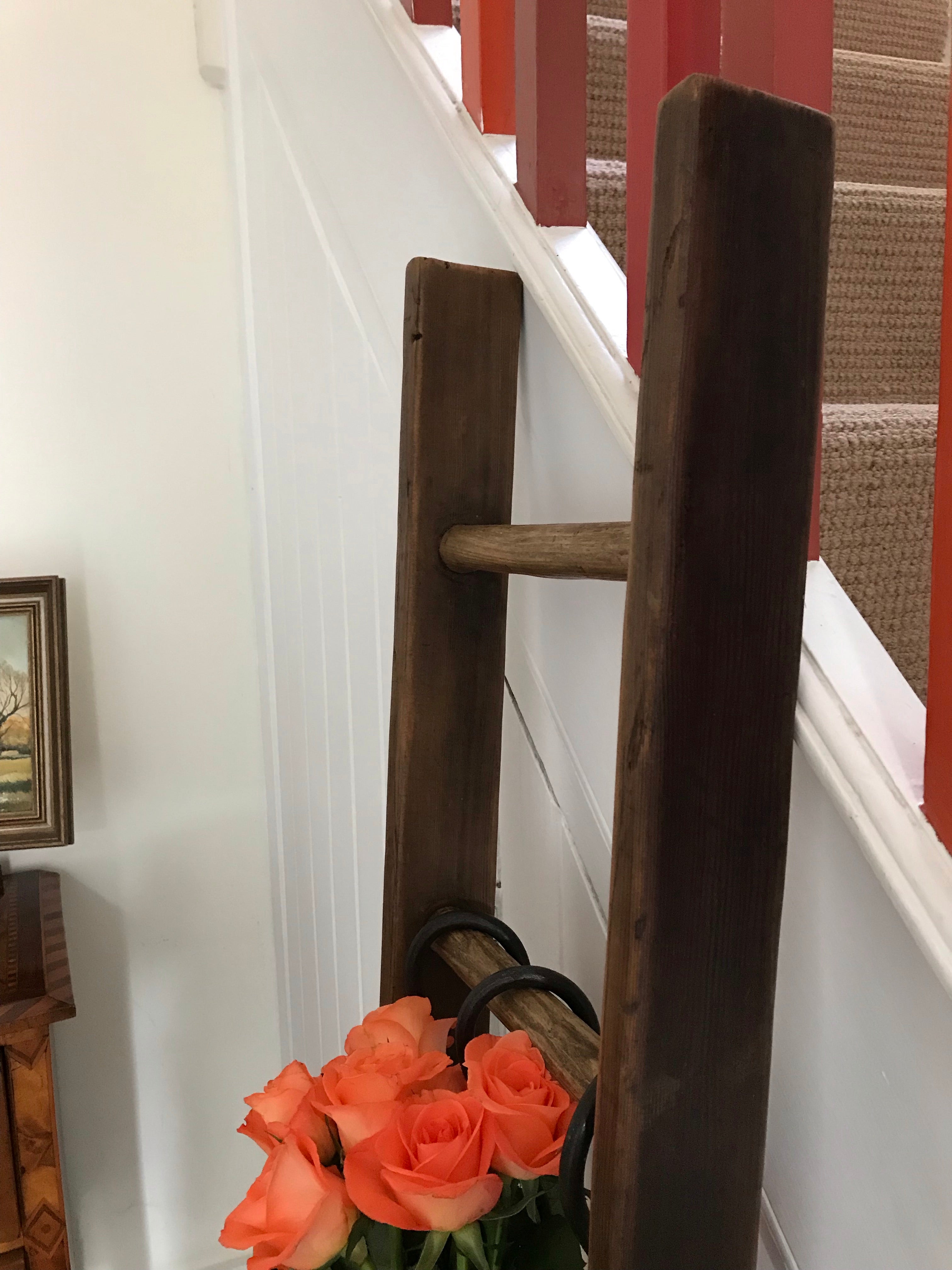 Large Vintage Leaning Ladder
