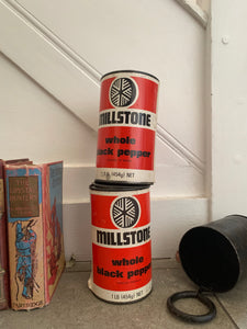 Pair of Vintage Black Pepper Tins