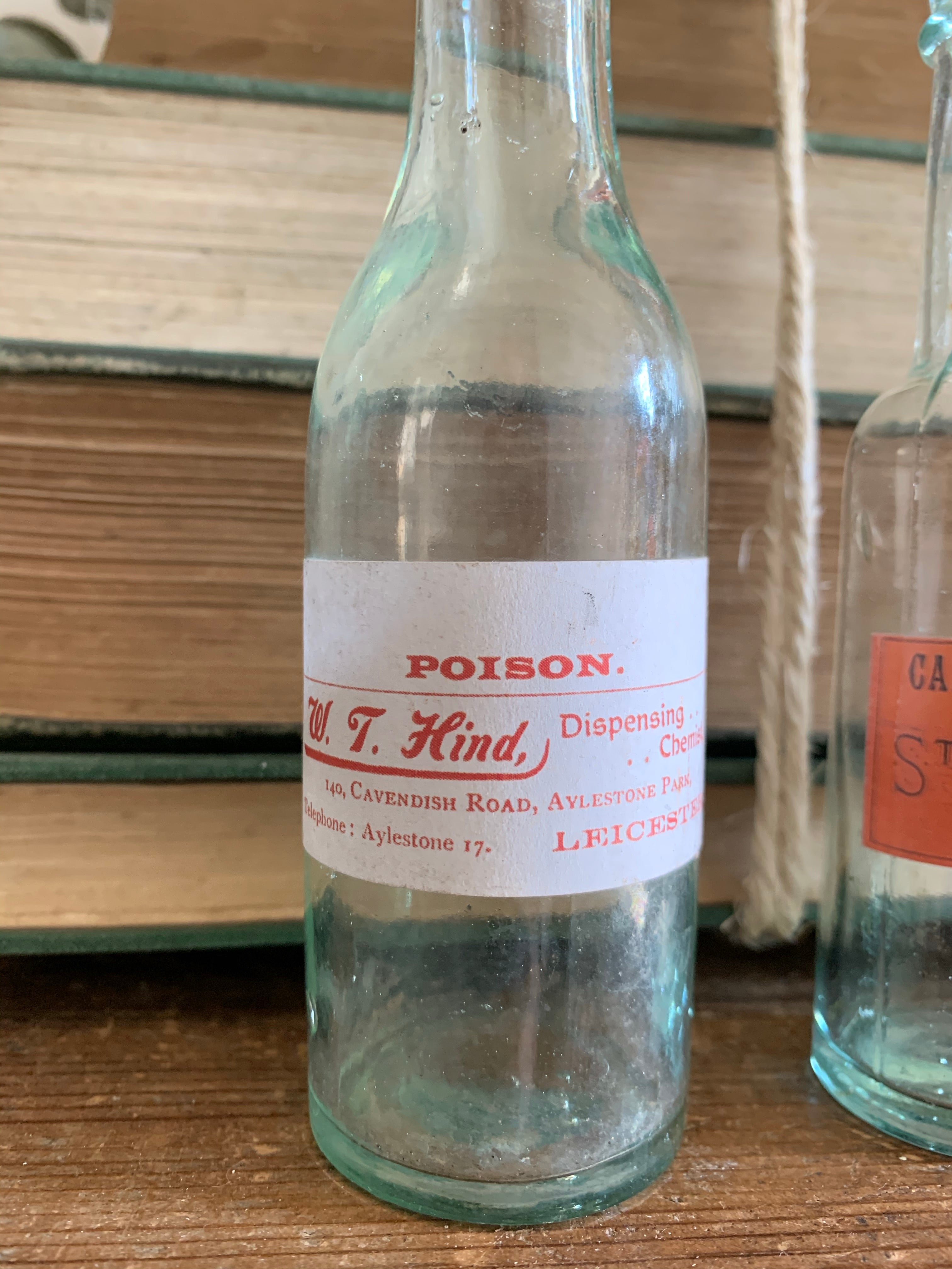 Set of Three Little Poison Bottles