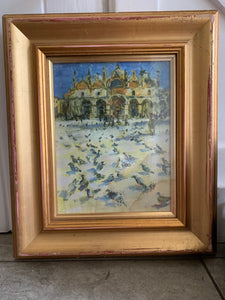 Signed Painting of San Marks Square Venice