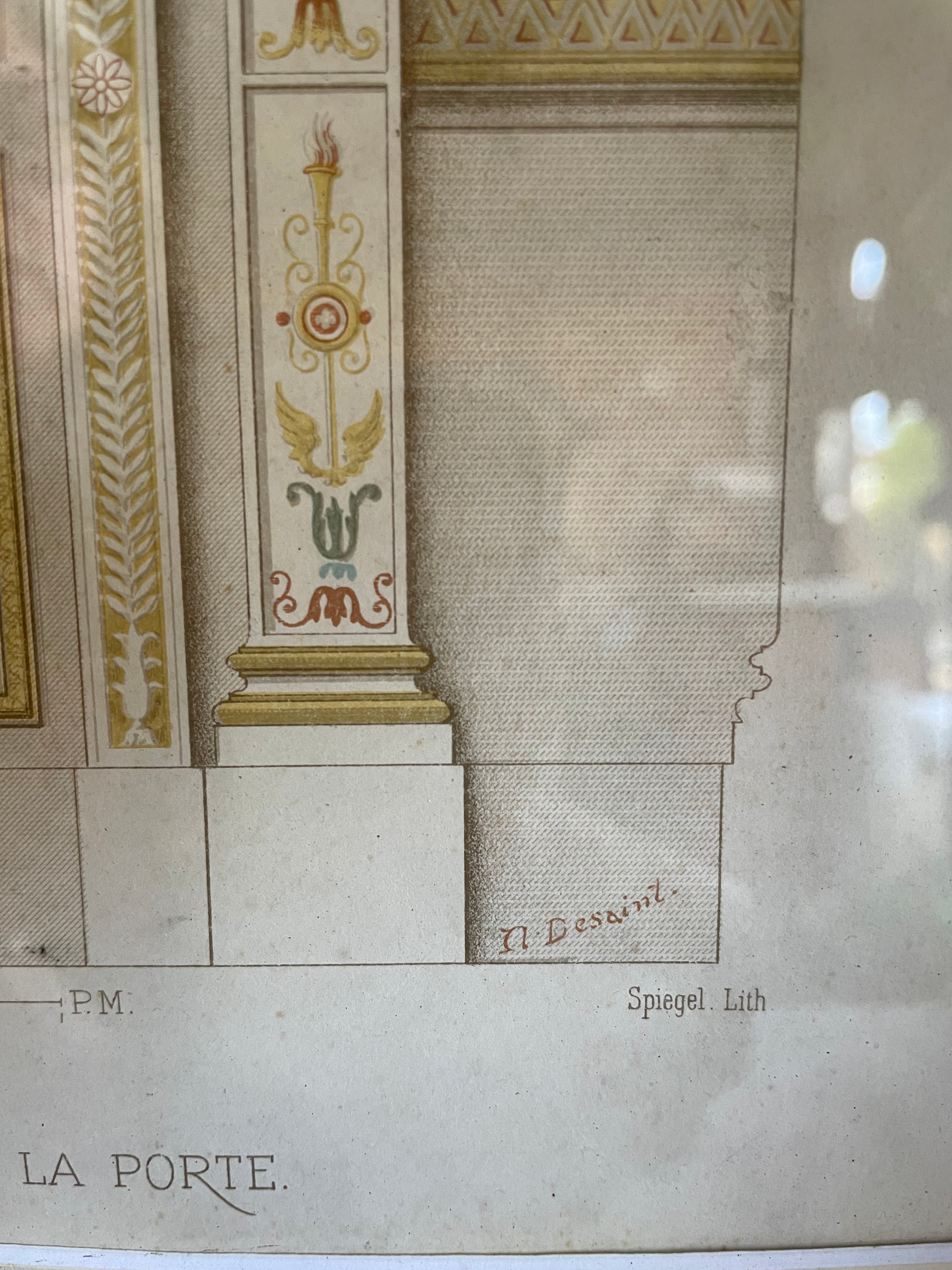 Antique Print No 8 of French Architectural & Ornamental Detail