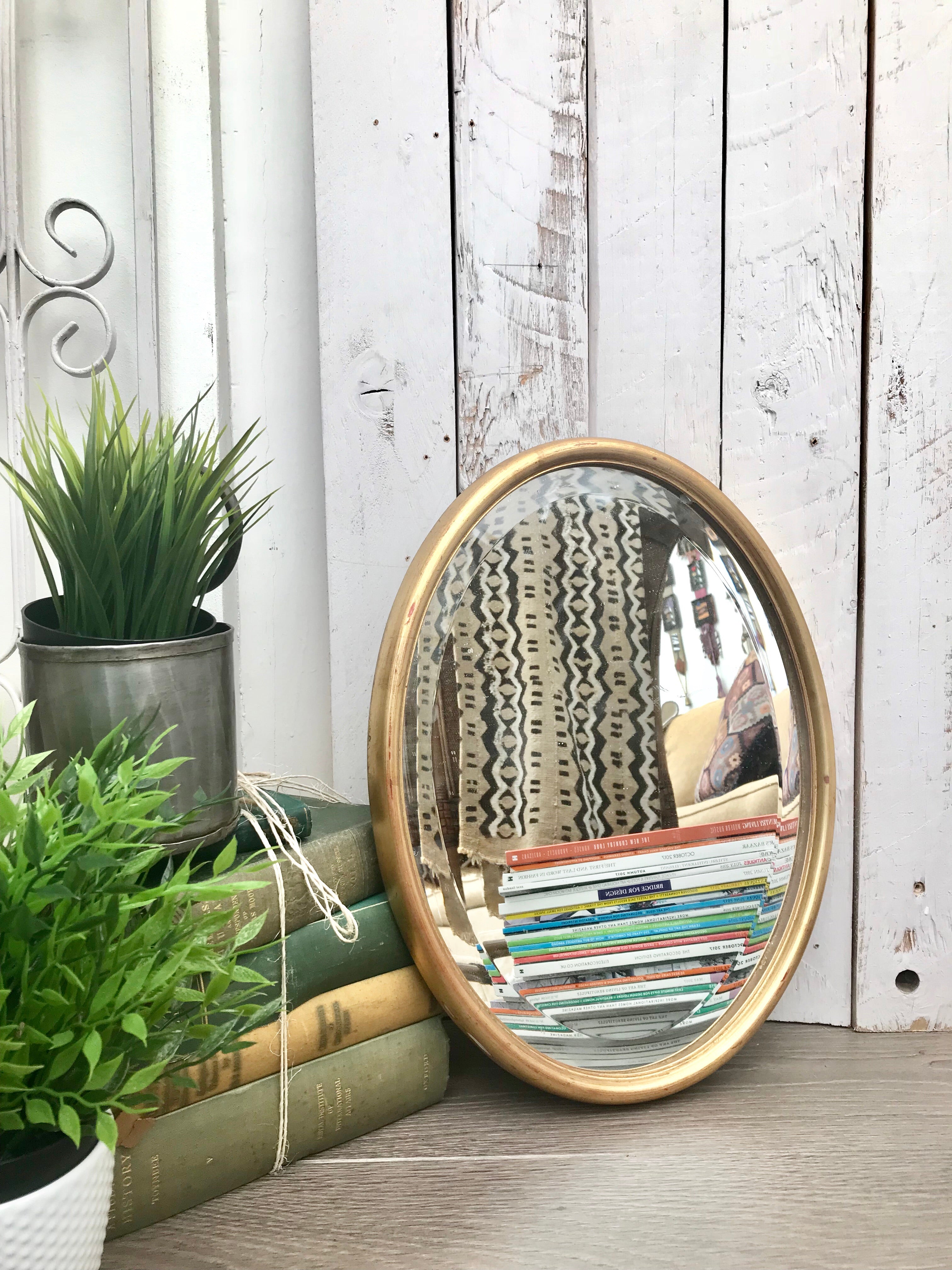 Oval Gold Vintage Mirror