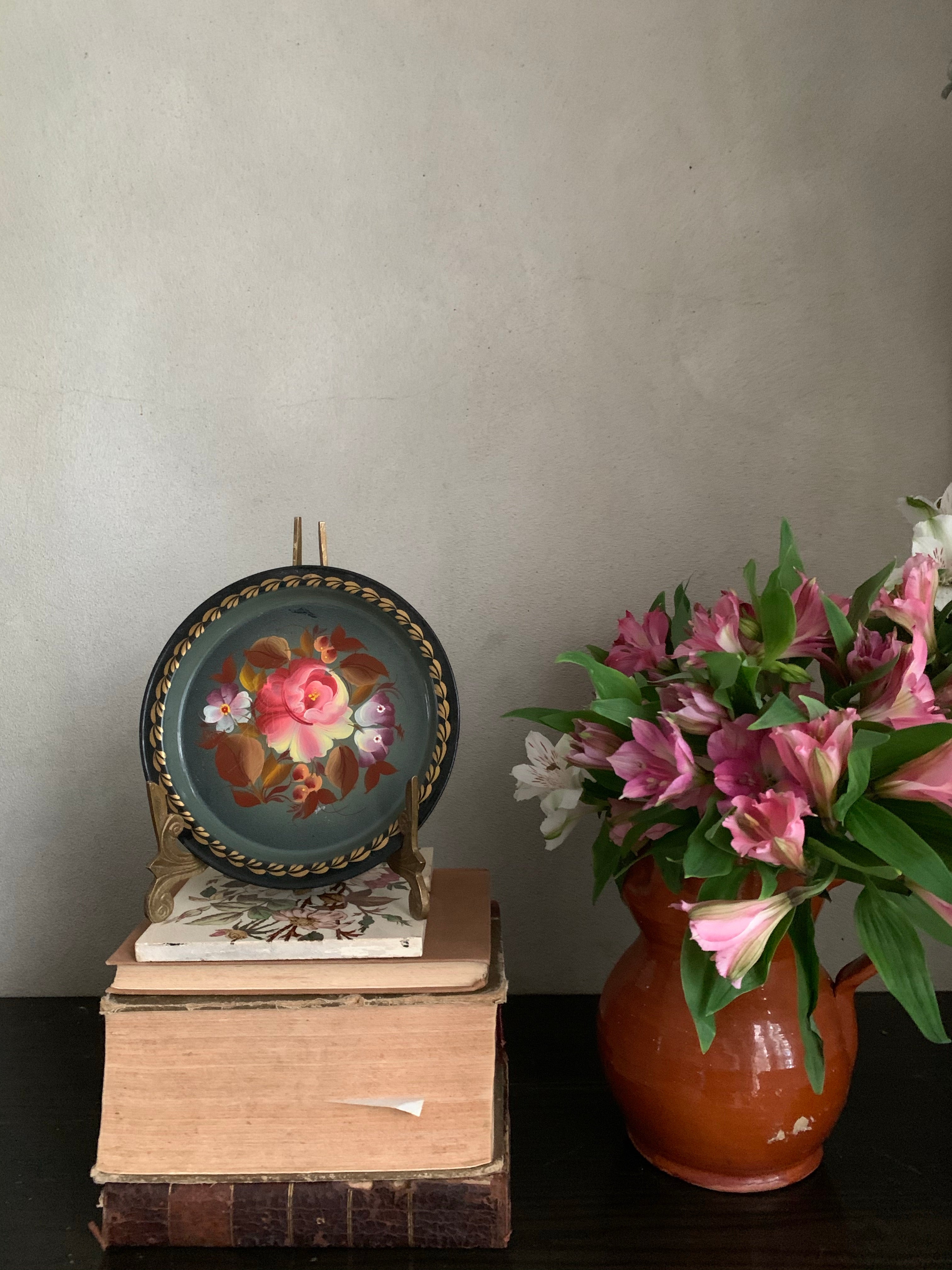 Small Vintage Toileware Plate 1