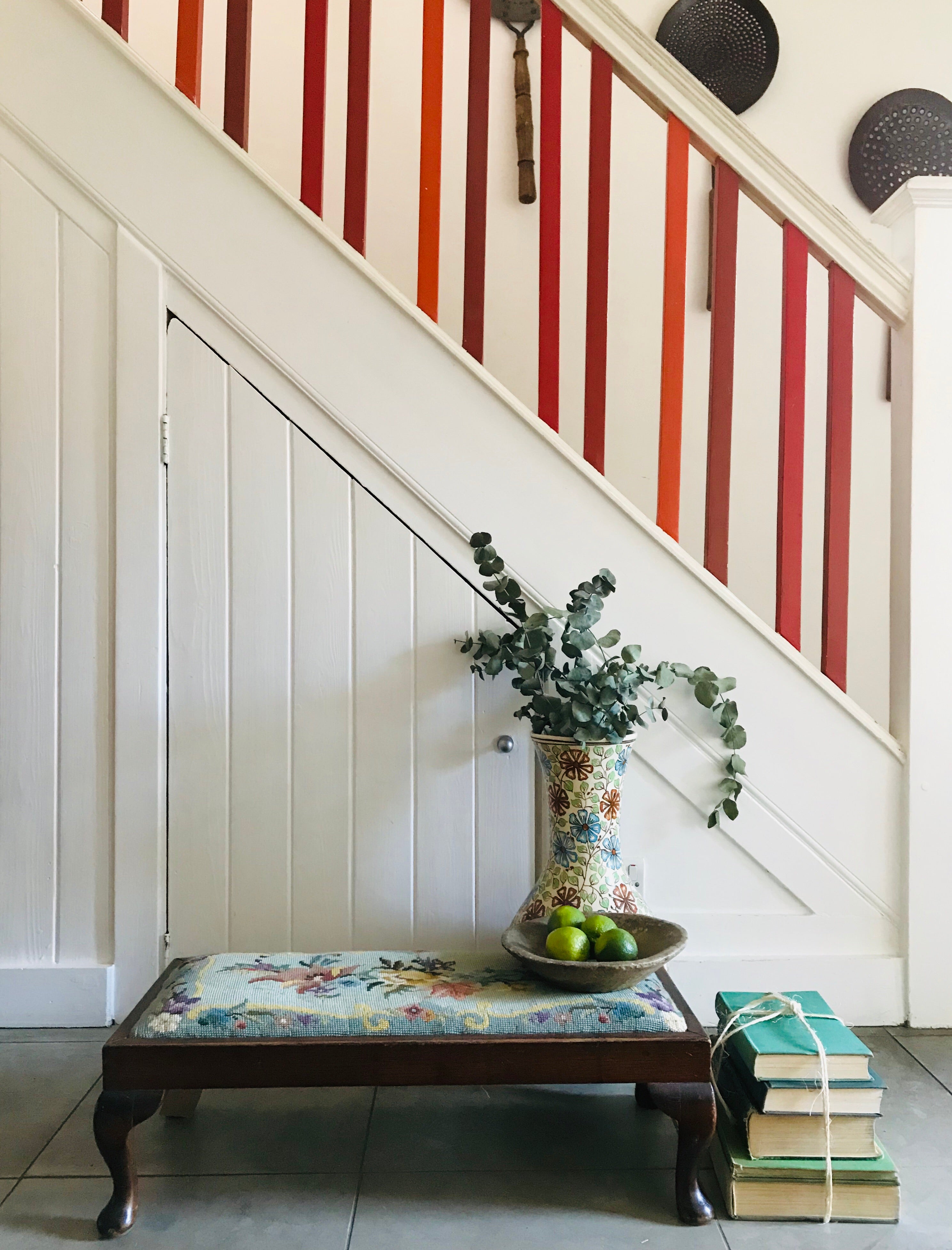 Vintage tapestry stool