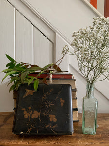 Small Papier Mache Box with Birds & Leaves