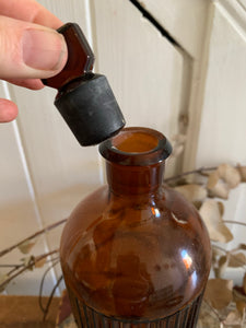 Large Vintage Laboratory Bottle with original stopper