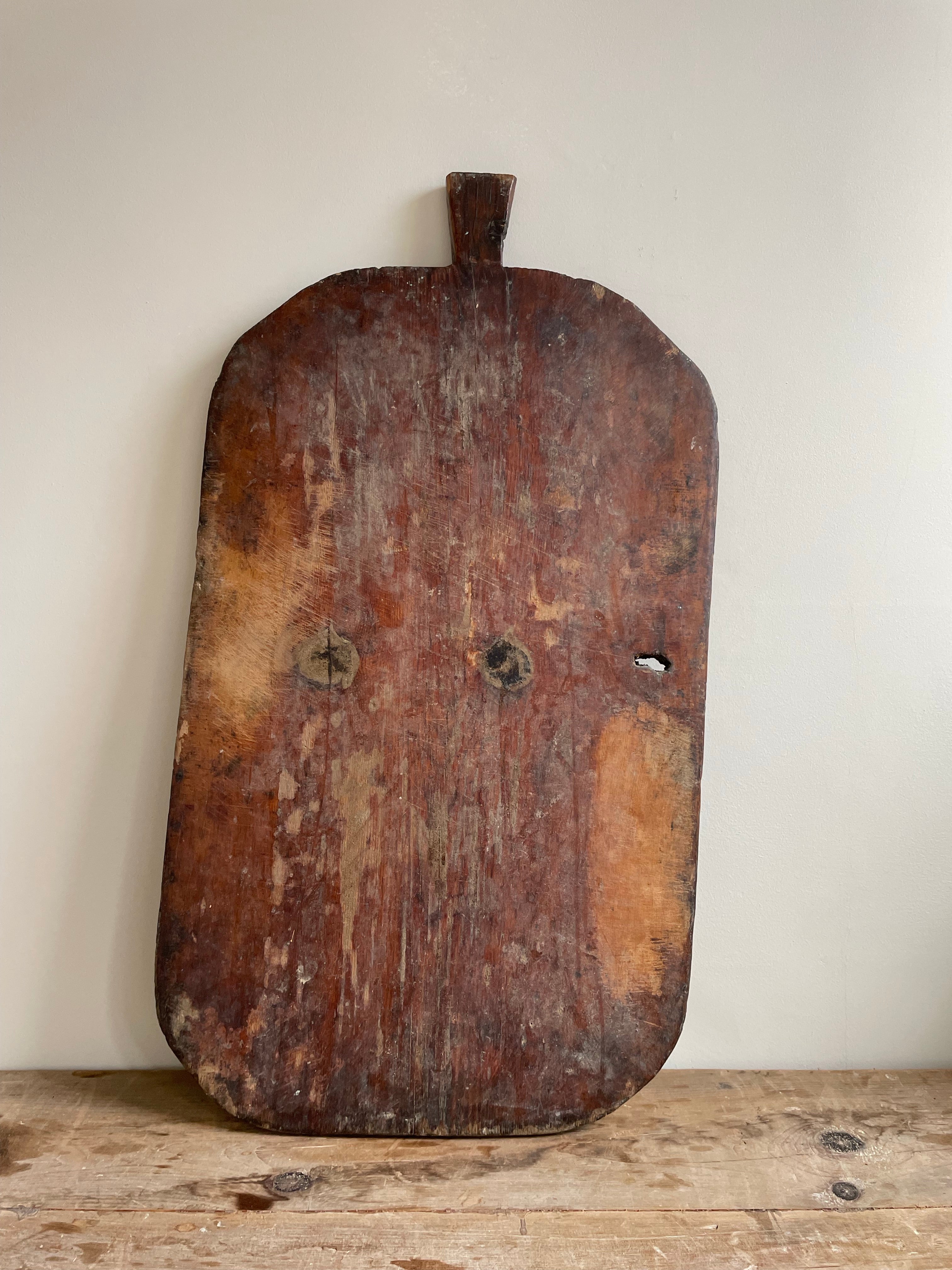 Very Large Vintage Primitive Wooden Chopping Board