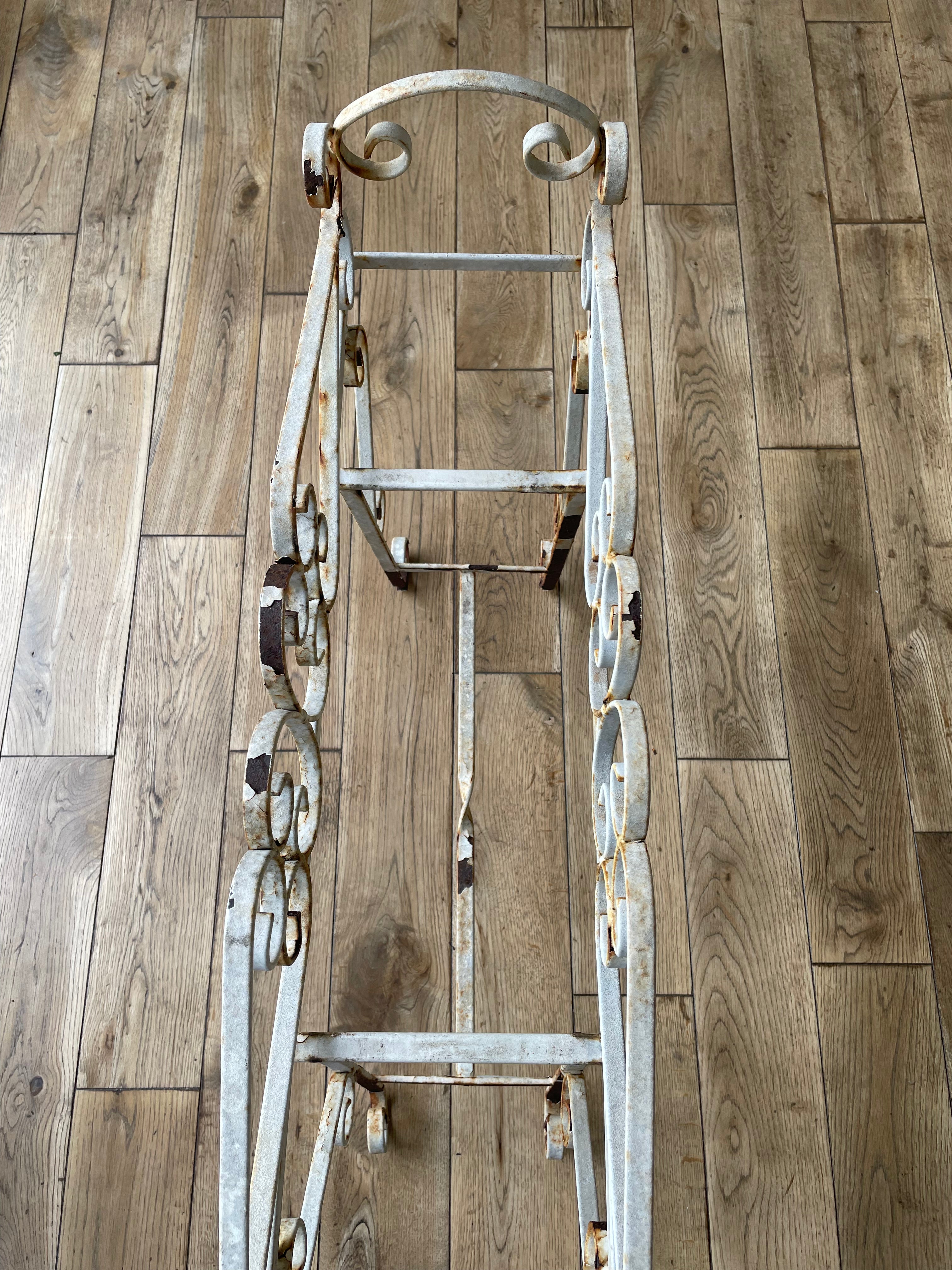 Long Wrought Iron Plant Stand