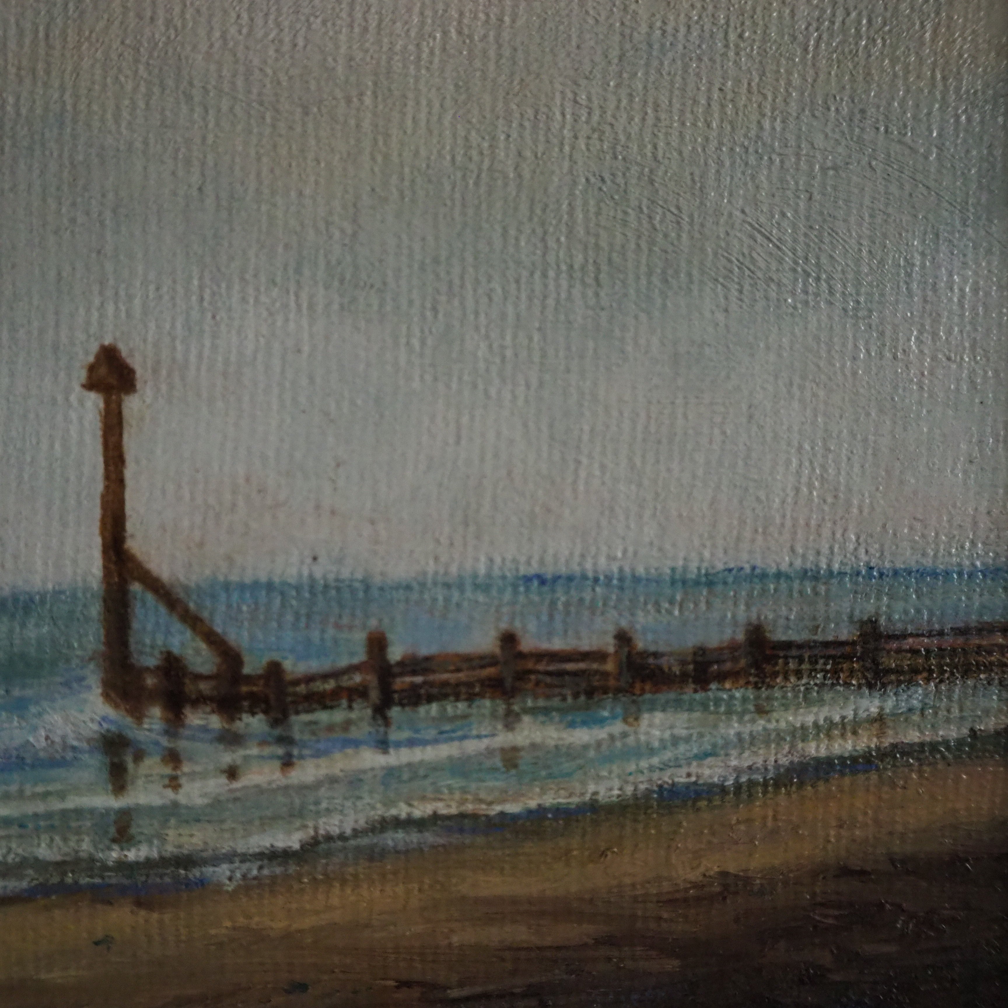 Evening Glow: Small Midcentury Oil on Board