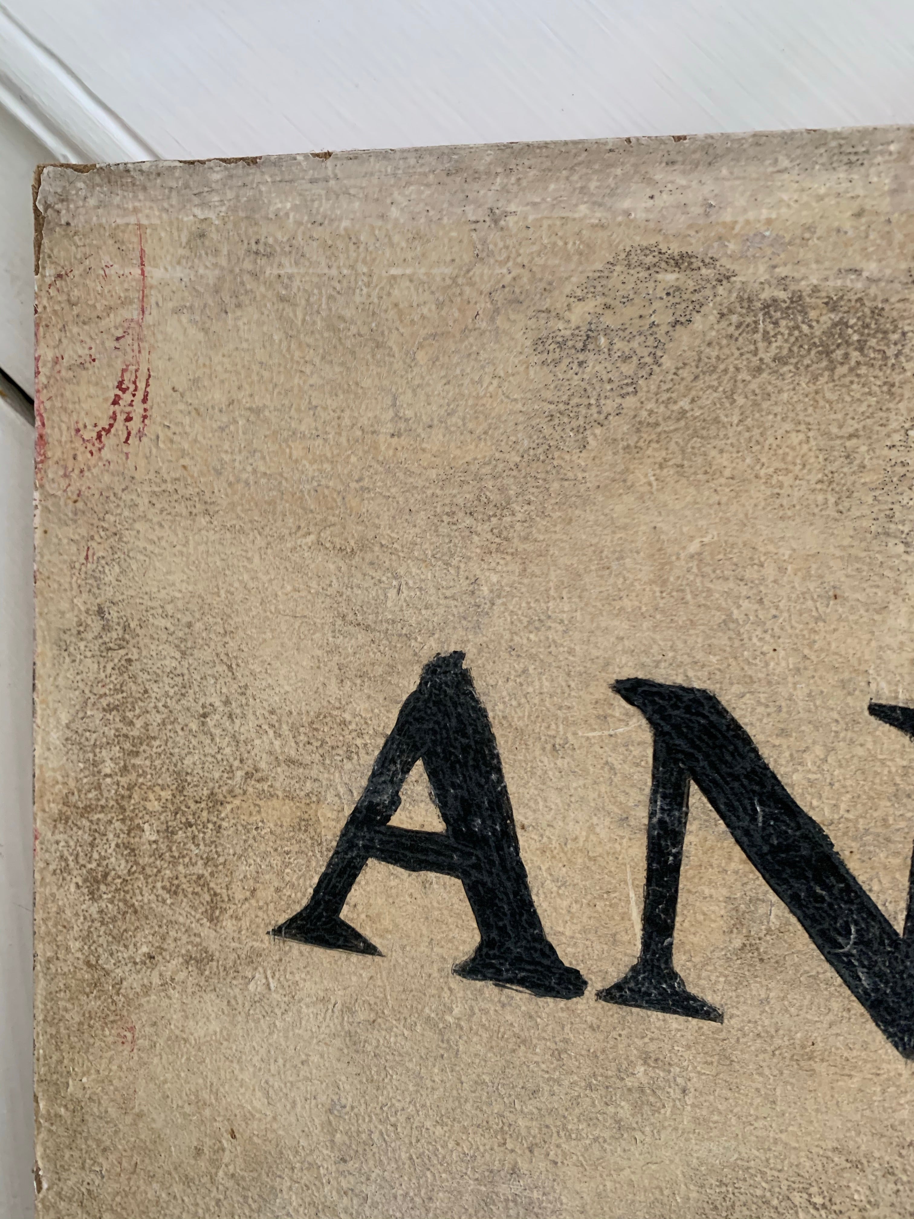Handmade Wooden Antique Sign