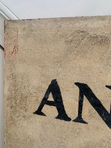 Handmade Wooden Antique Sign