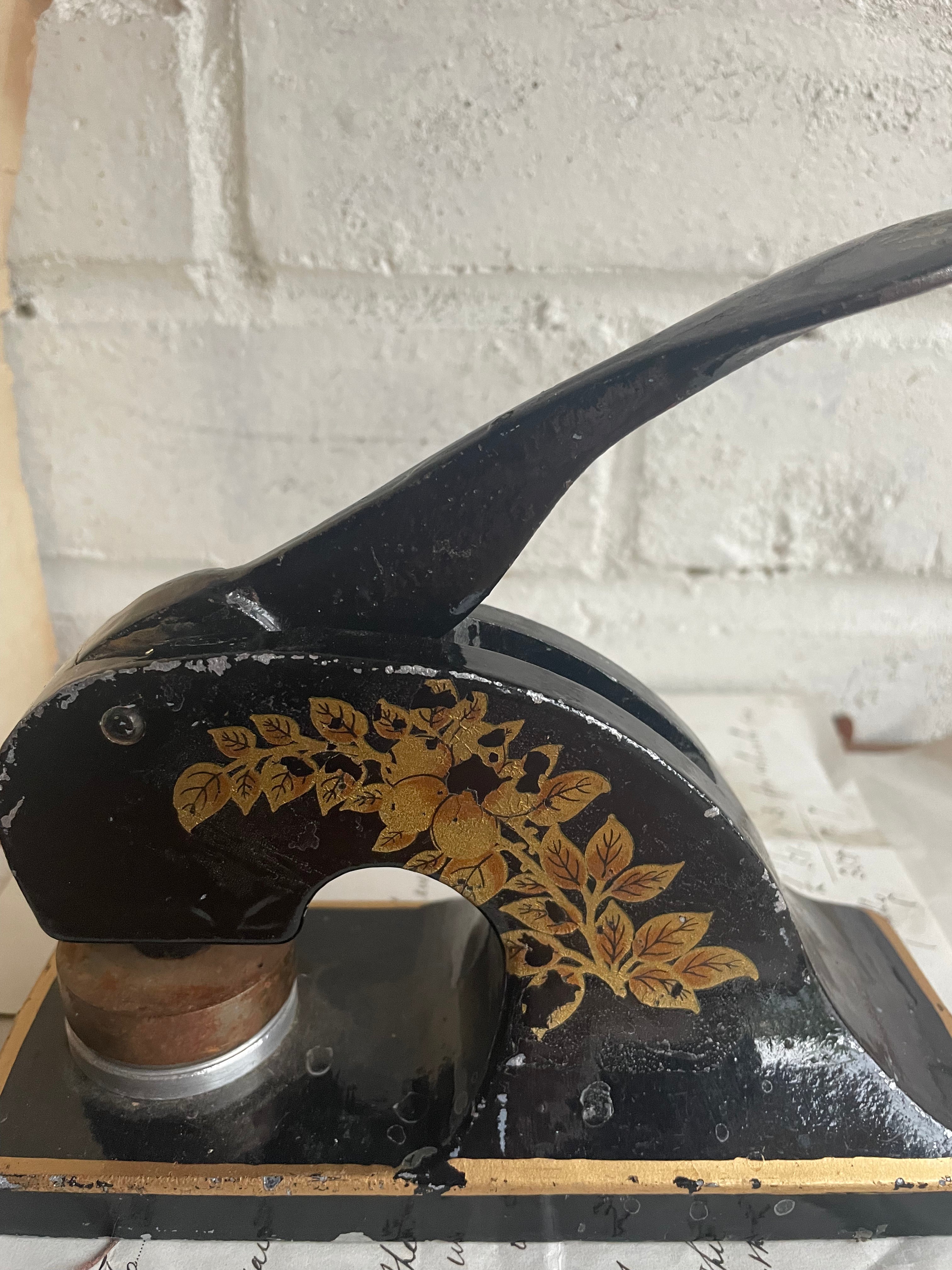 Antique Cast Iron Desk Stamp